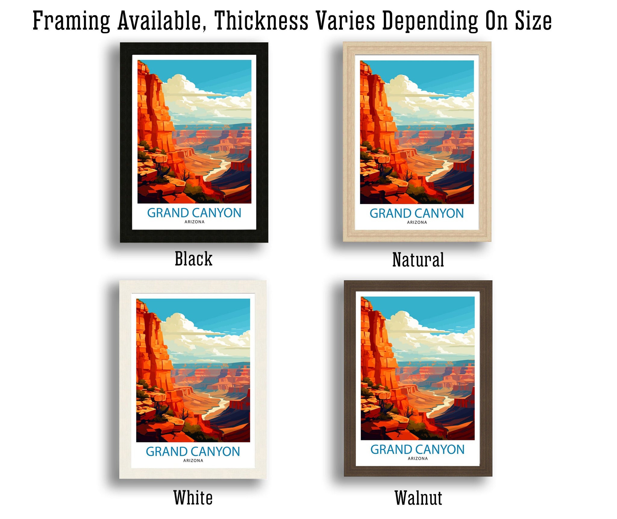 Grand Canyon Travel Print | Grand Canyon | Grand Canyon Print | Grand Canyon Poster | Wall Art | National Park | Arizona Wall Art