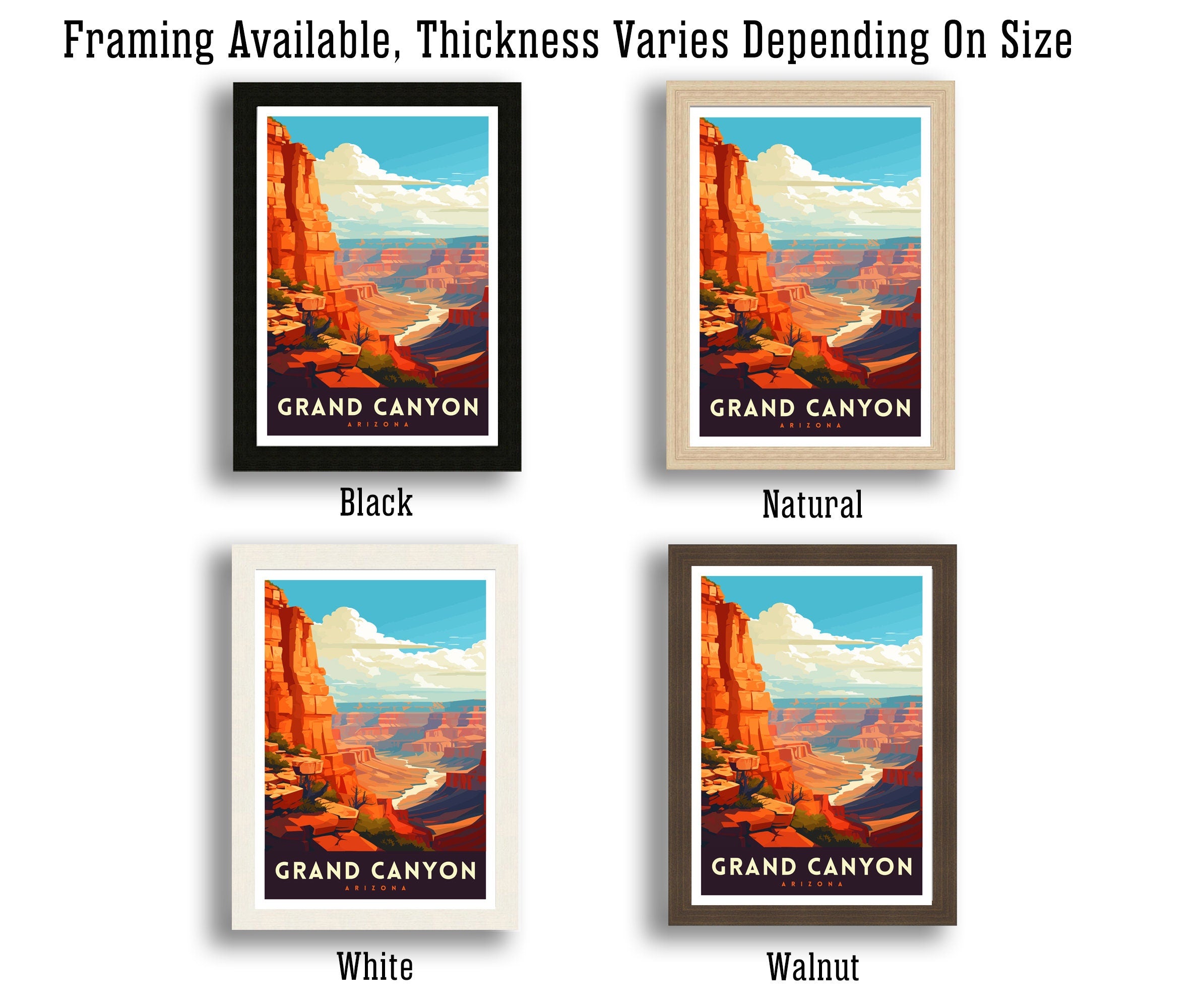 Grand Canyon Travel Print | Grand Canyon | Grand Canyon Print | Grand Canyon Poster | Wall Art | National Park | Arizona Wall Art