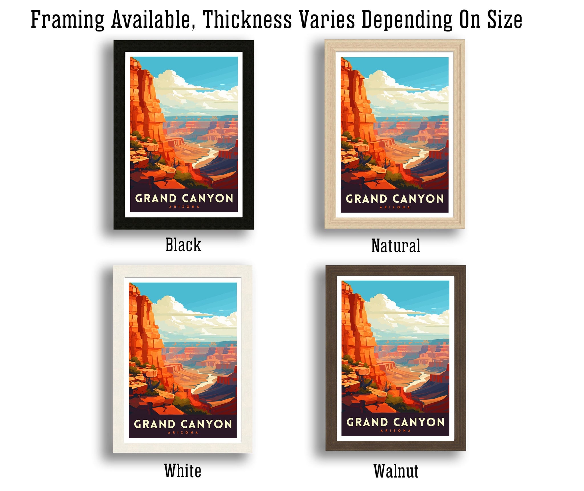 Grand Canyon Travel Print | Grand Canyon | Grand Canyon Print | Grand Canyon Poster | Wall Art | National Park | Arizona Wall Art