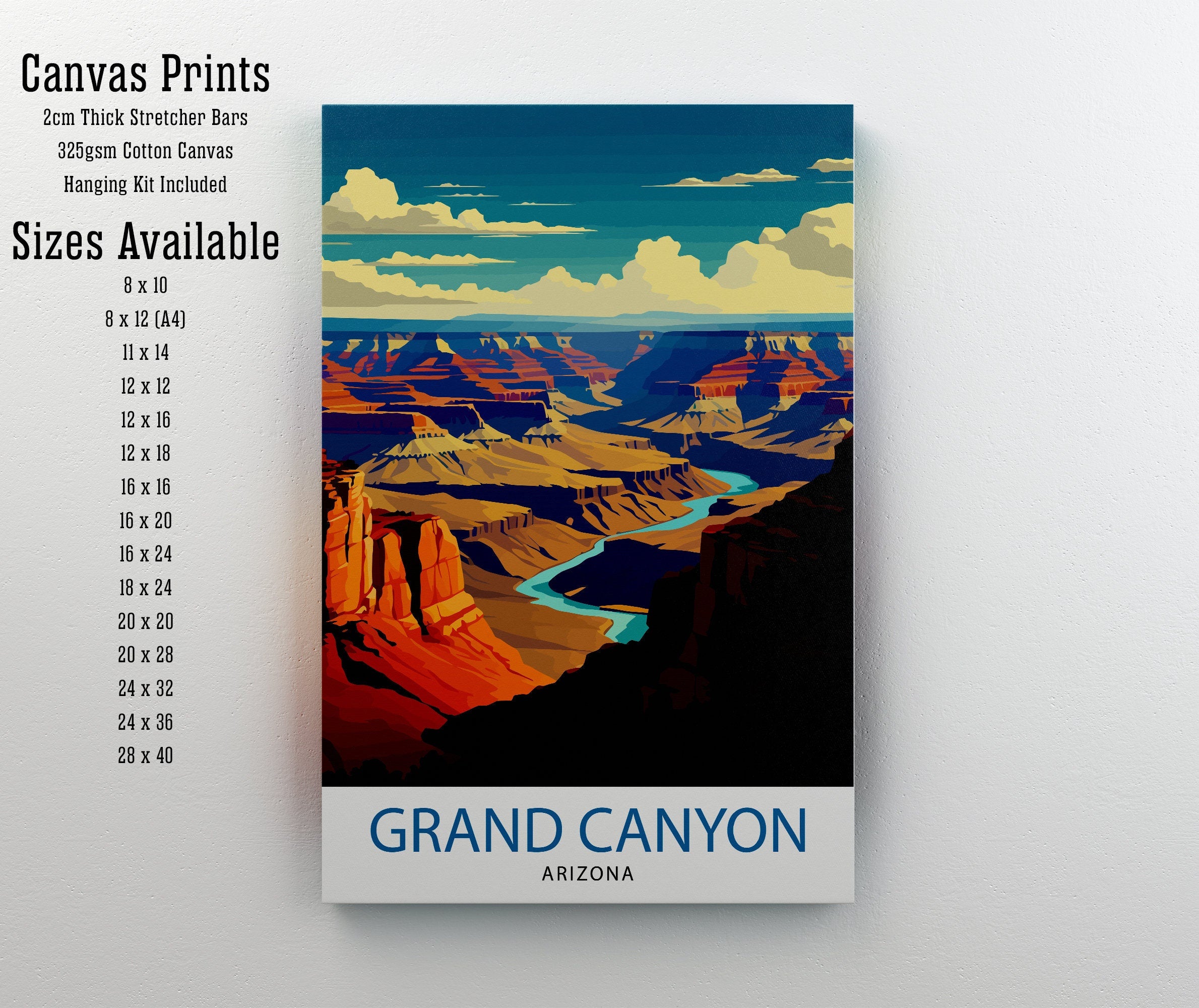 Grand Canyon Travel Print | Grand Canyon | Grand Canyon Print | Grand Canyon Poster | Wall Art | National Park | Arizona Wall Art