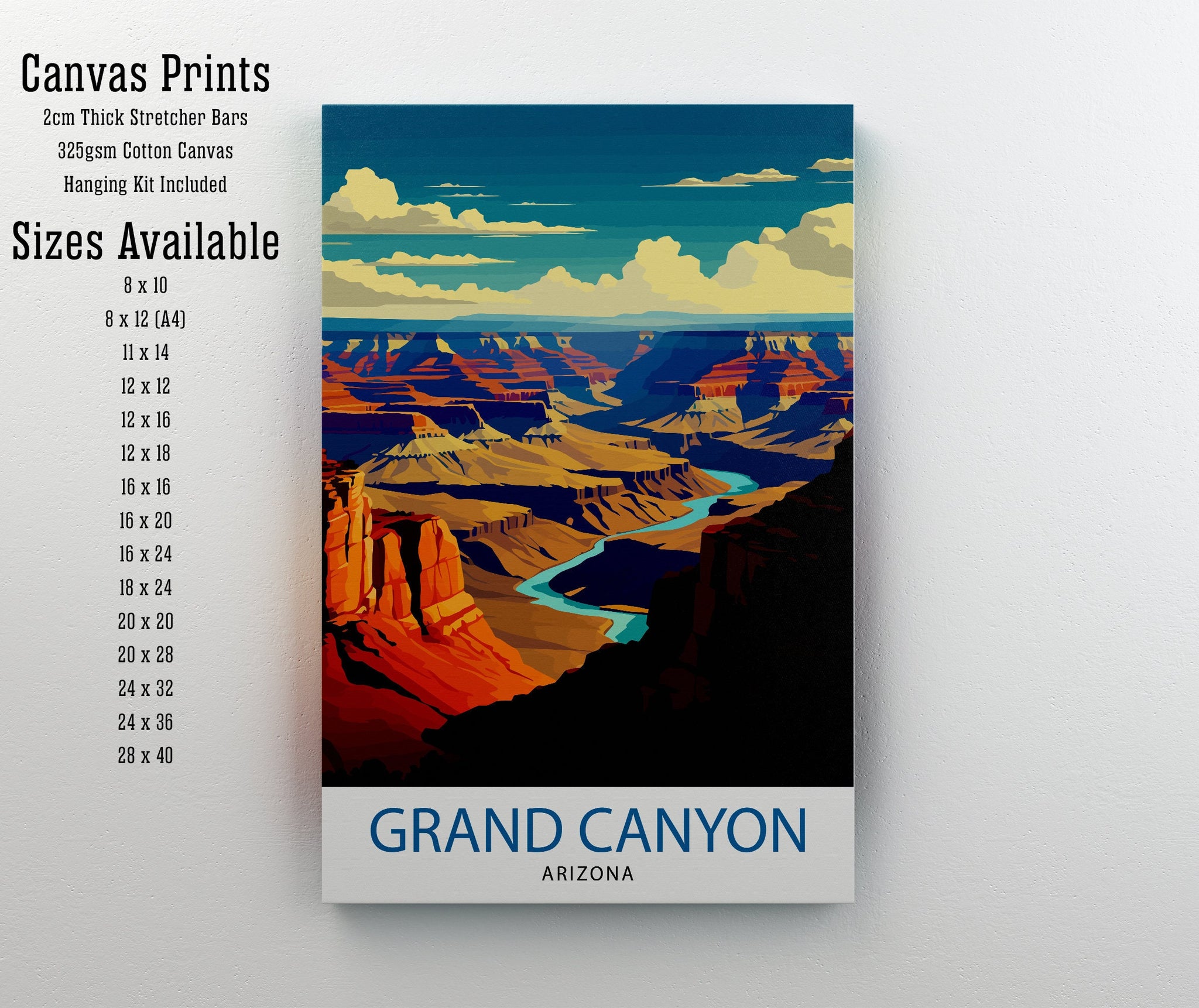 Grand Canyon Travel Print | Grand Canyon | Grand Canyon Print | Grand Canyon Poster | Wall Art | National Park | Arizona Wall Art