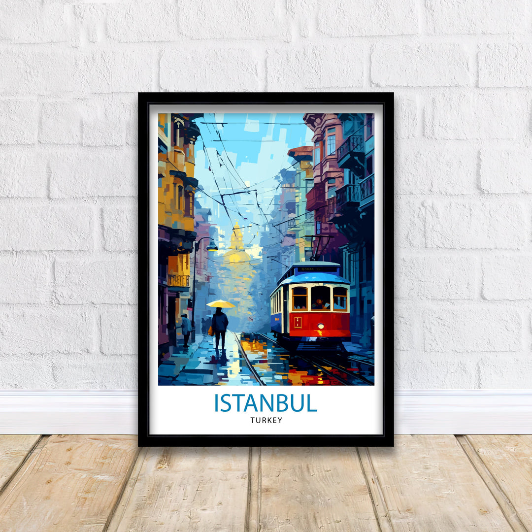 Istanbul Turkey Travel Poster Istanbul Wall Art Turkey Illustration Istanbul Travel Poster Turkey Home Decor Gift for Travelers