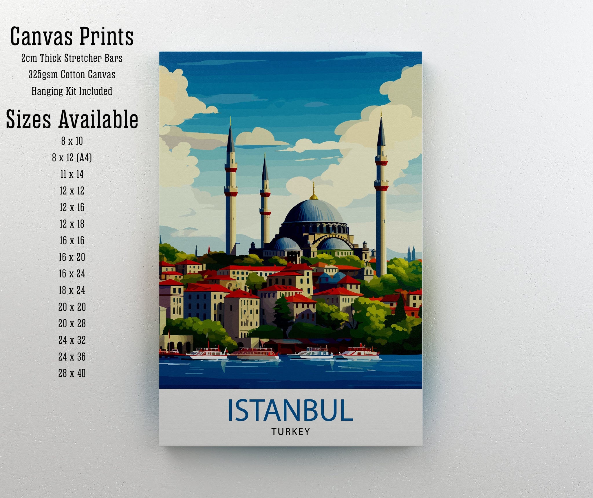 Istanbul Turkey Travel Print Istanbul Wall Art Turkey Illustration Istanbul Travel Poster Turkey Home Decor Gift for Travelers