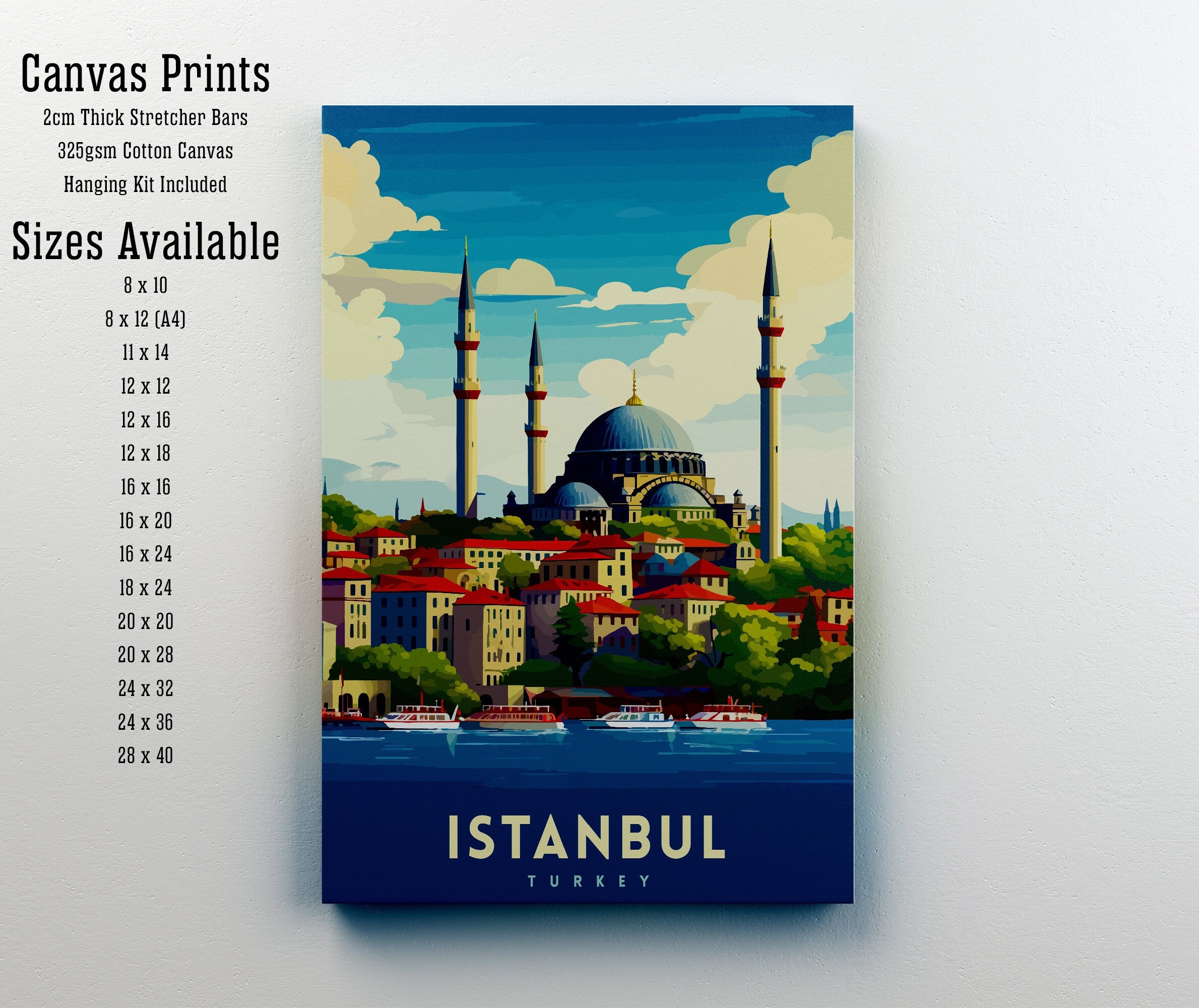 Istanbul Turkey Travel Print Istanbul Wall Art Turkey Illustration Istanbul Travel Poster Turkey Home Decor Gift for Travelers
