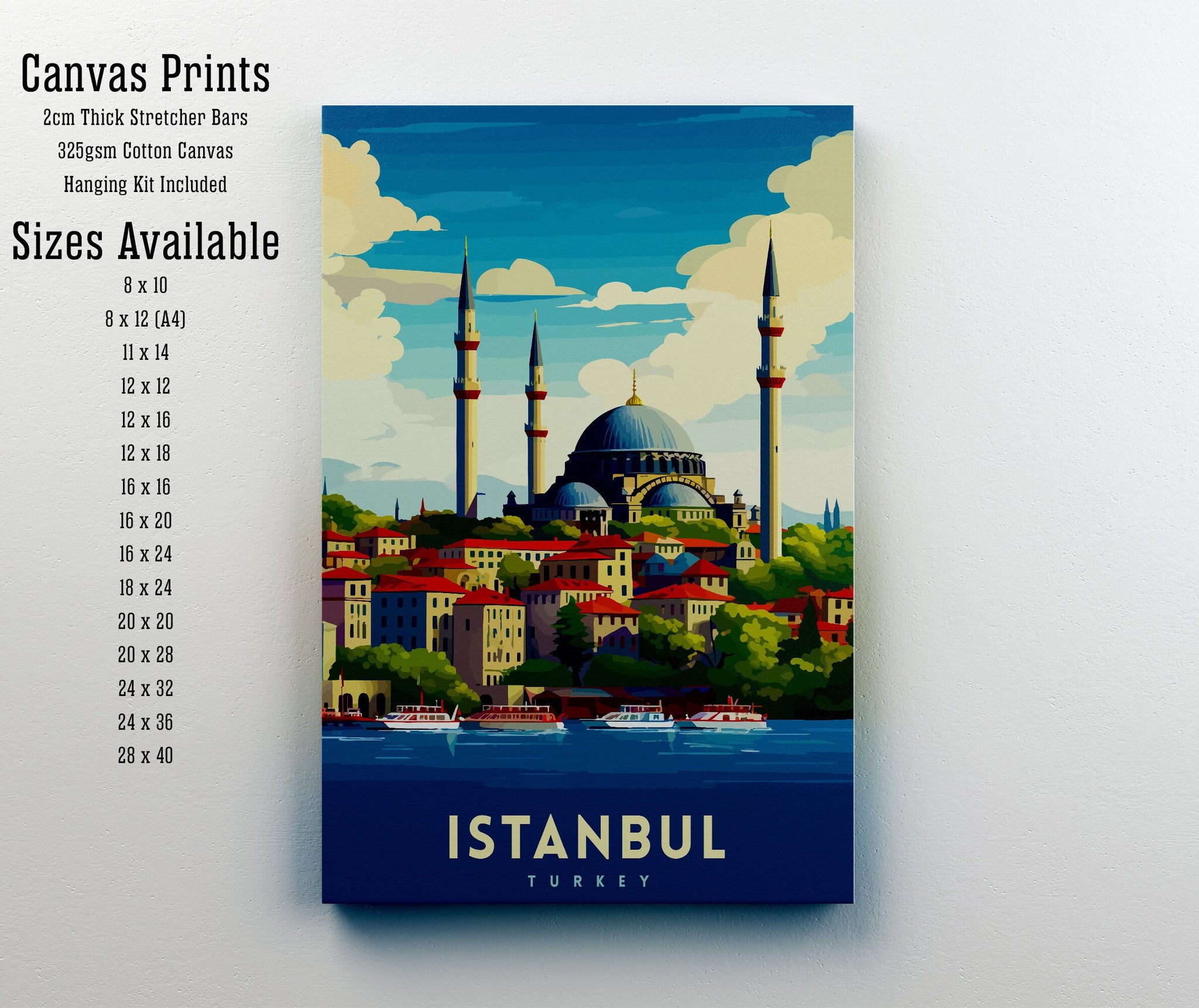 Istanbul Turkey Travel Print Istanbul Wall Art Turkey Illustration Istanbul Travel Poster Turkey Home Decor Gift for Travelers