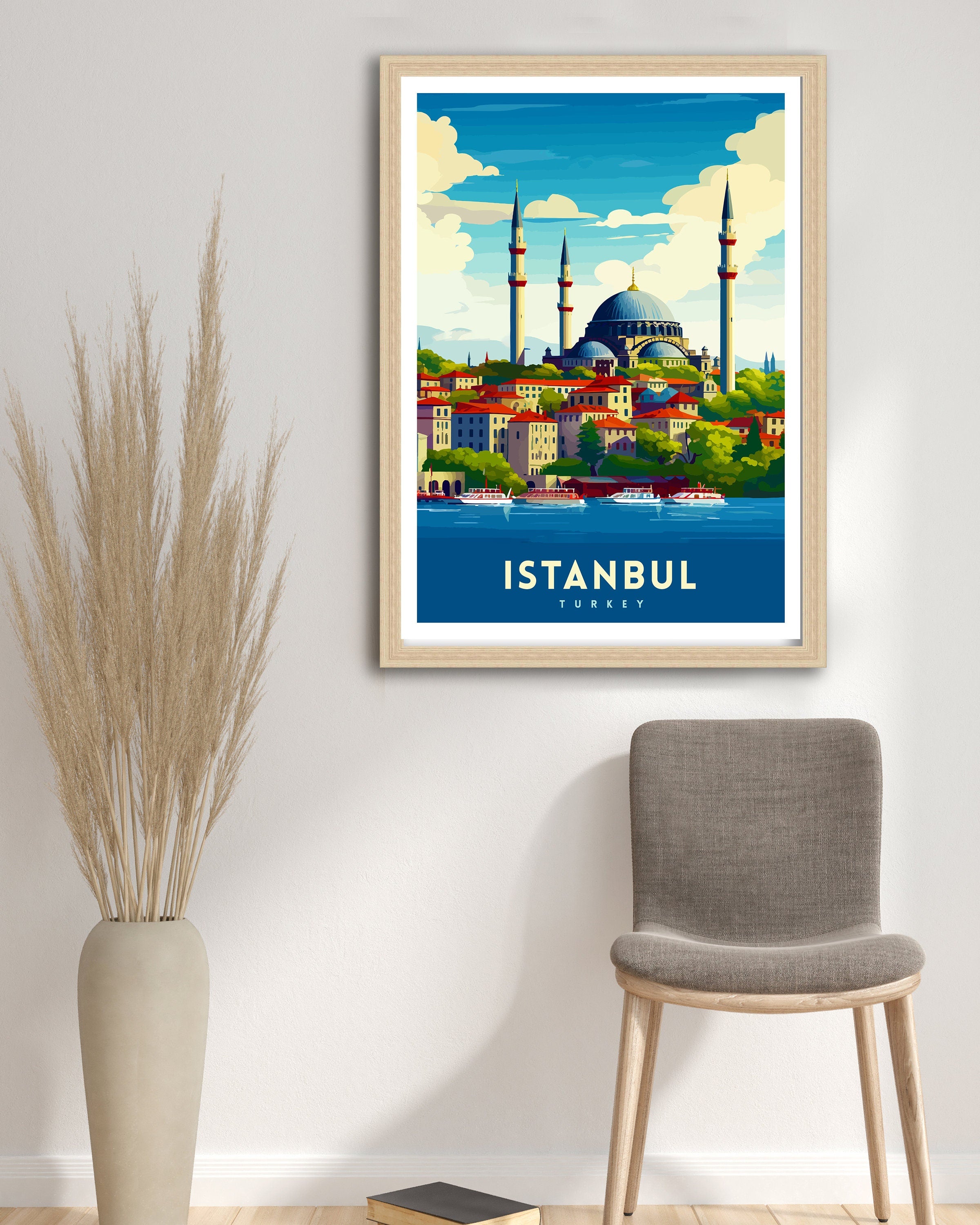 Istanbul Turkey Travel Print Istanbul Wall Art Turkey Illustration Istanbul Travel Poster Turkey Home Decor Gift for Travelers