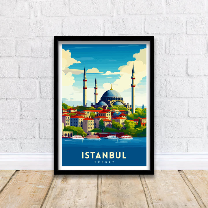 Istanbul Turkey Travel Poster Istanbul Wall Art Turkey Illustration Istanbul Travel Poster Turkey Home Decor Gift for Travelers