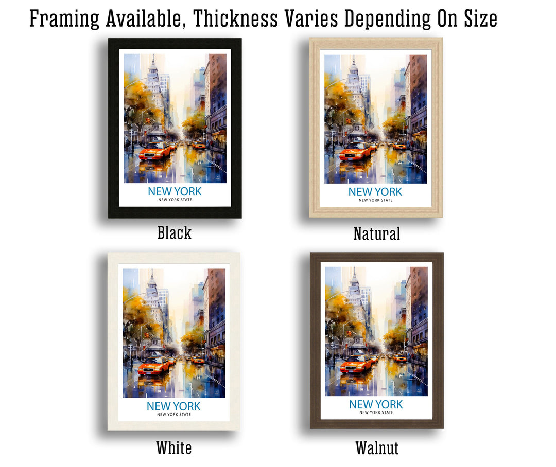 New York City Travel Print| New York Wall Art NYC Illustration Travel Poster Gift for New York Home Decor
