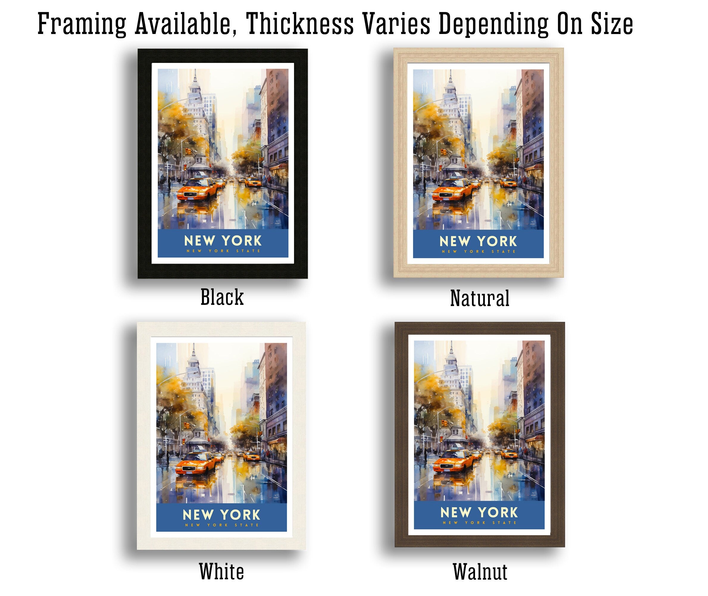 New York City Travel Print| New York Wall Art NYC Illustration Travel Poster Gift for New York Home Decor