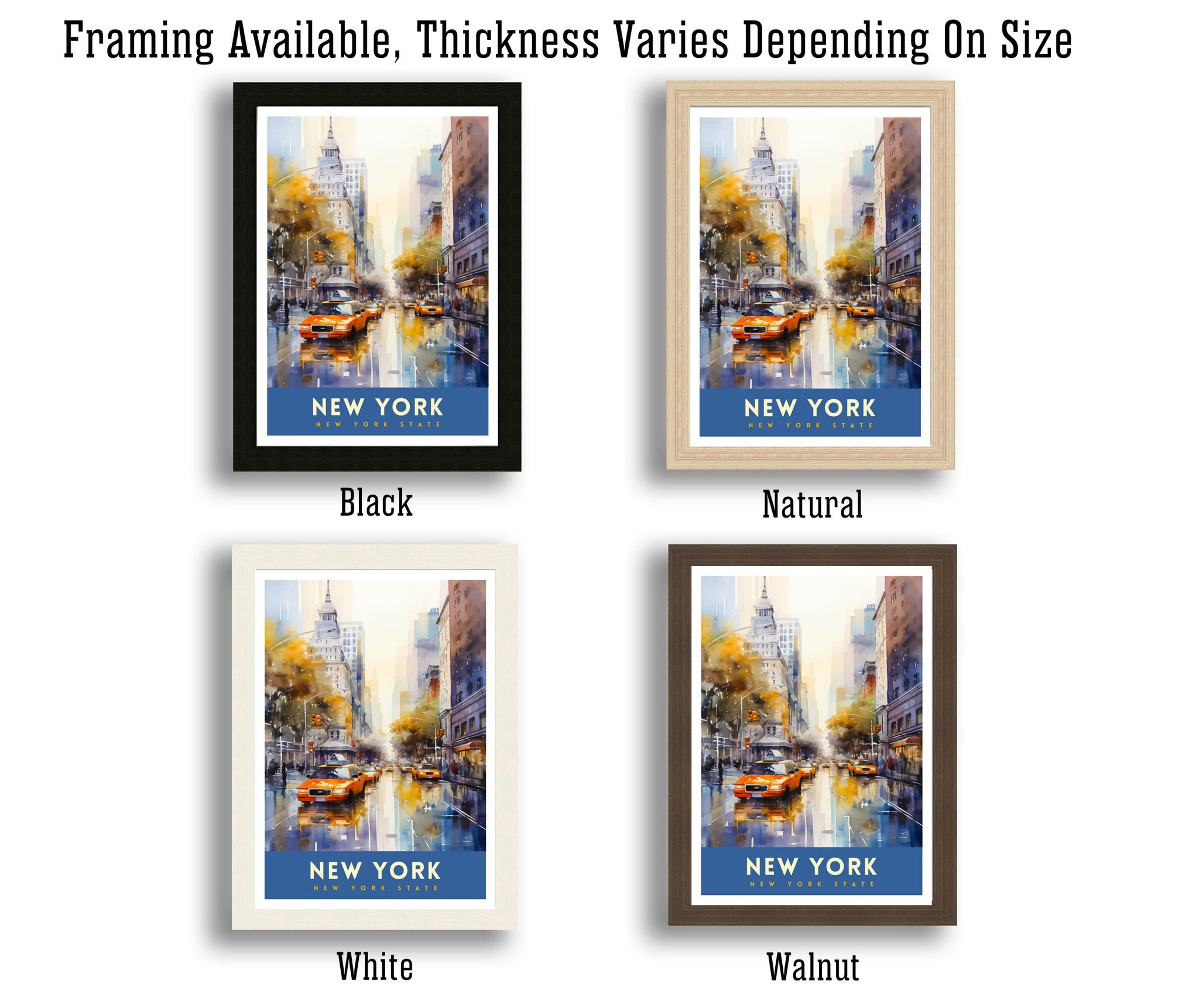 New York City Travel Print| New York Wall Art NYC Illustration Travel Poster Gift for New York Home Decor