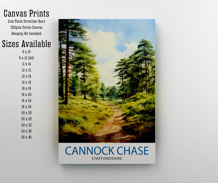 Cannock Chase AONB Poster Staffordshire Nature Reserve Art Cannock Chase Poster English Woodland