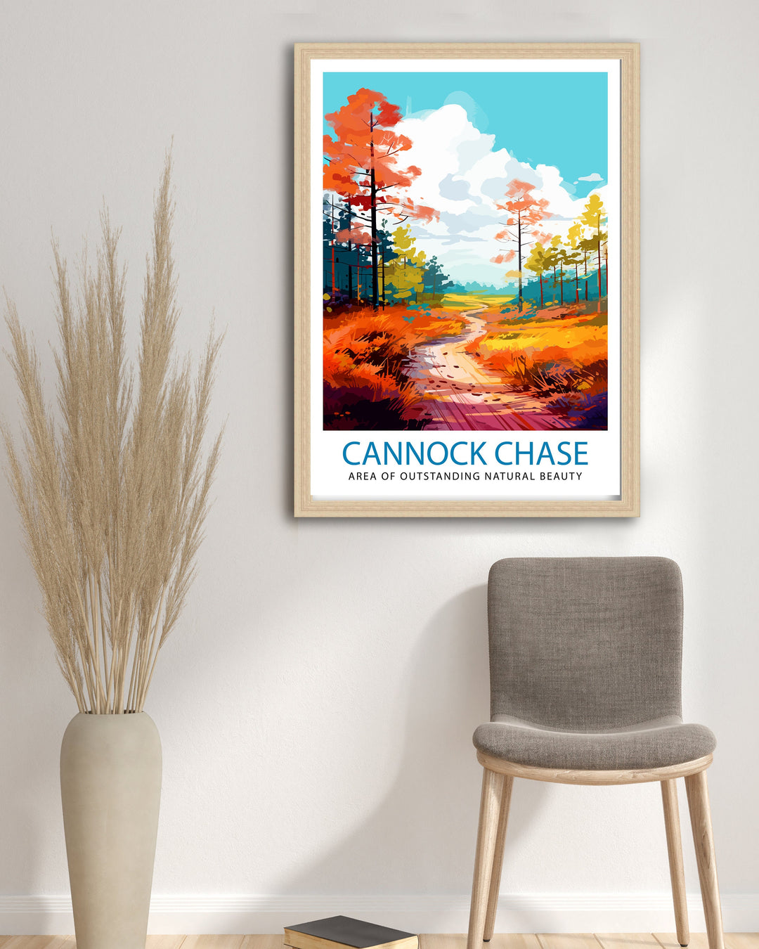 Cannock Chase AONB Poster Staffordshire Nature Reserve Art Cannock Chase Poster English Woodland