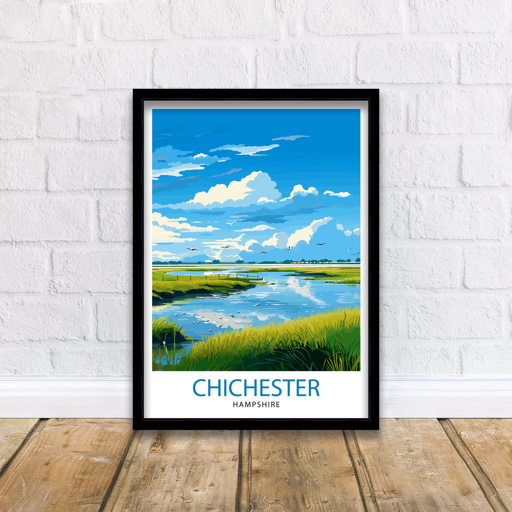 Chichester Harbour Travel Print Chichester Harbour Wall Decor Chichester Harbour Poster Coastal Travel Prints Chichester Harbour Art Print