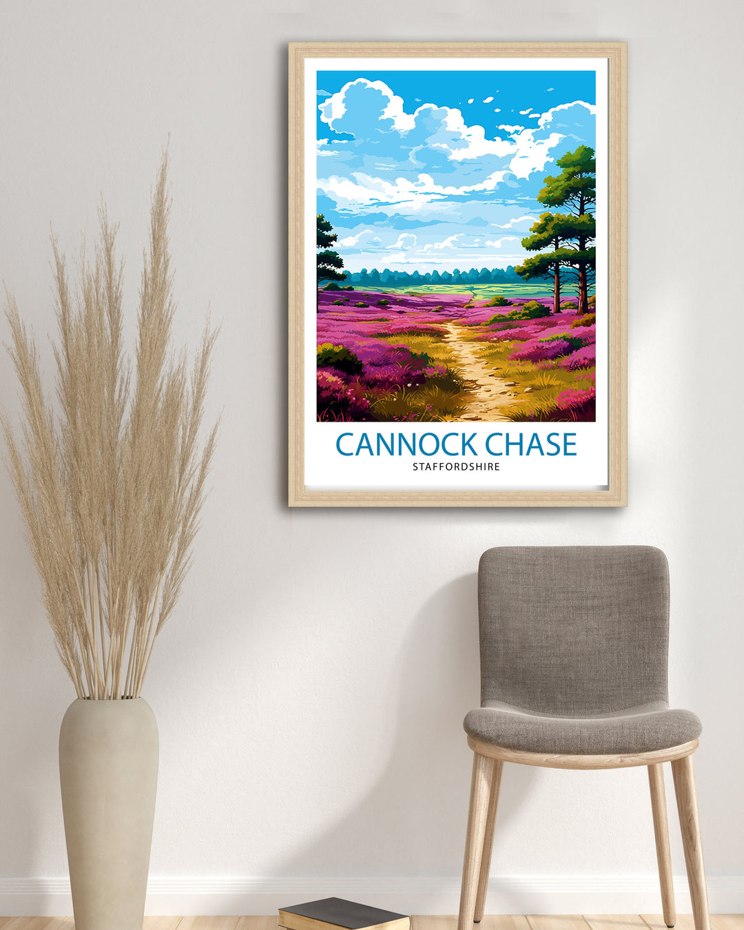 Cannock Chase AONB Poster Staffordshire Nature Reserve Art Cannock Chase Poster English Woodland