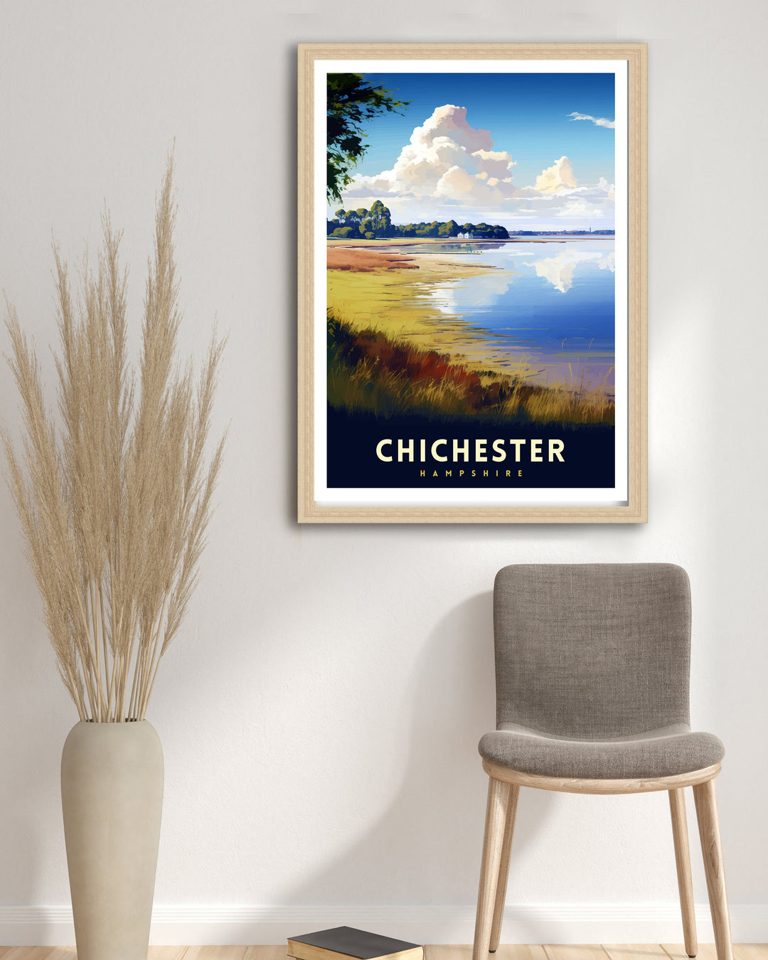 Chichester Harbour Travel Print Chichester Harbour Wall Decor Chichester Harbour Poster Coastal Travel Prints Chichester Harbour Art Print
