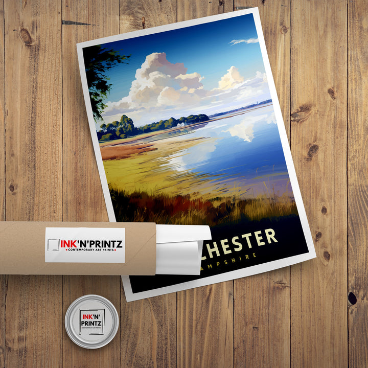 Chichester Harbour Travel Print Chichester Harbour Wall Decor Chichester Harbour Poster Coastal Travel Prints Chichester Harbour Art Print