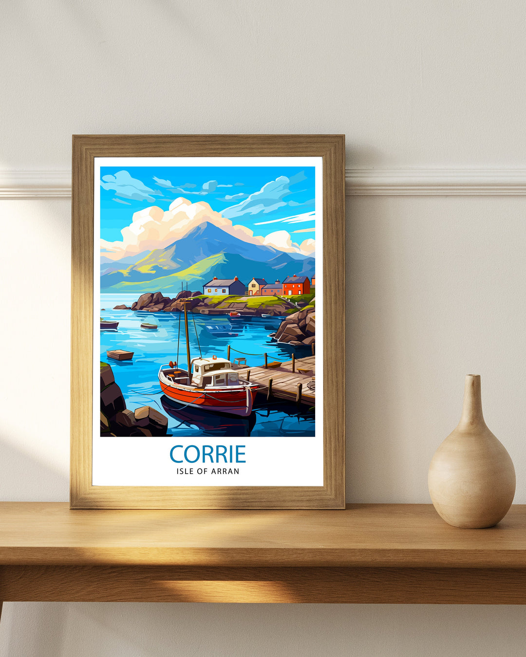 Corrie Isle of Arran Poster Scottish Landscape Poster Arran Coastal Artwork Scotland Nature