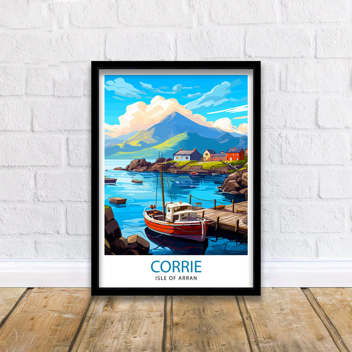 Corrie Isle of Arran Poster Scottish Landscape Poster Arran Coastal Artwork Scotland Nature