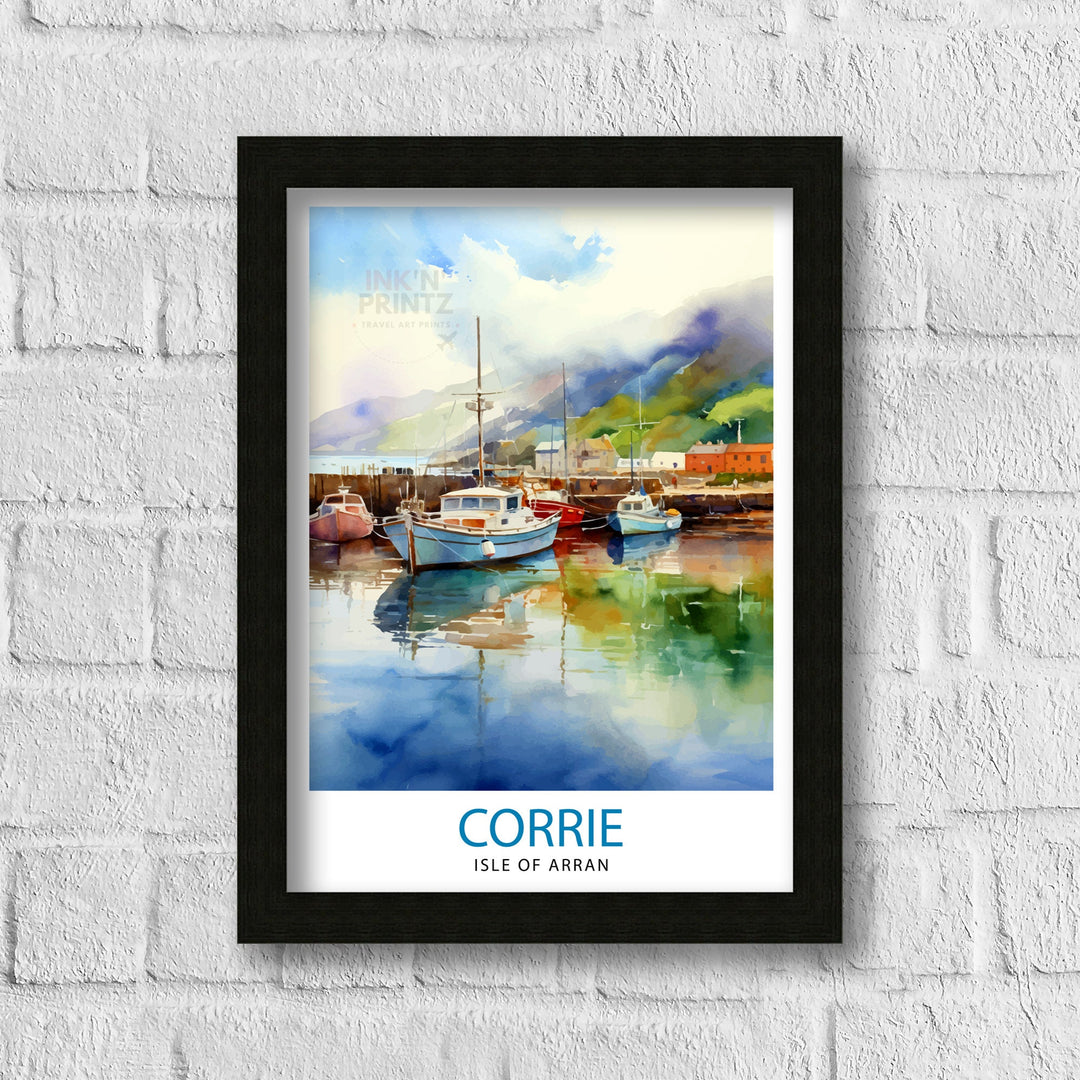 Corrie Isle of Arran Print Scottish Landscape Poster Arran Coastal Artwork Scotland Nature Wall Decor Island Seascape Gift