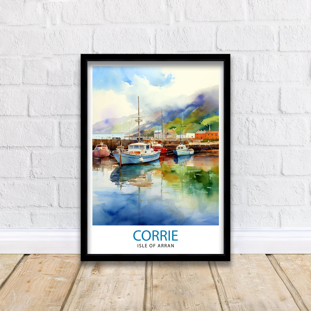 Corrie Isle of Arran Print Scottish Landscape Poster Arran Coastal Artwork Scotland Nature Wall Decor Island Seascape Gift