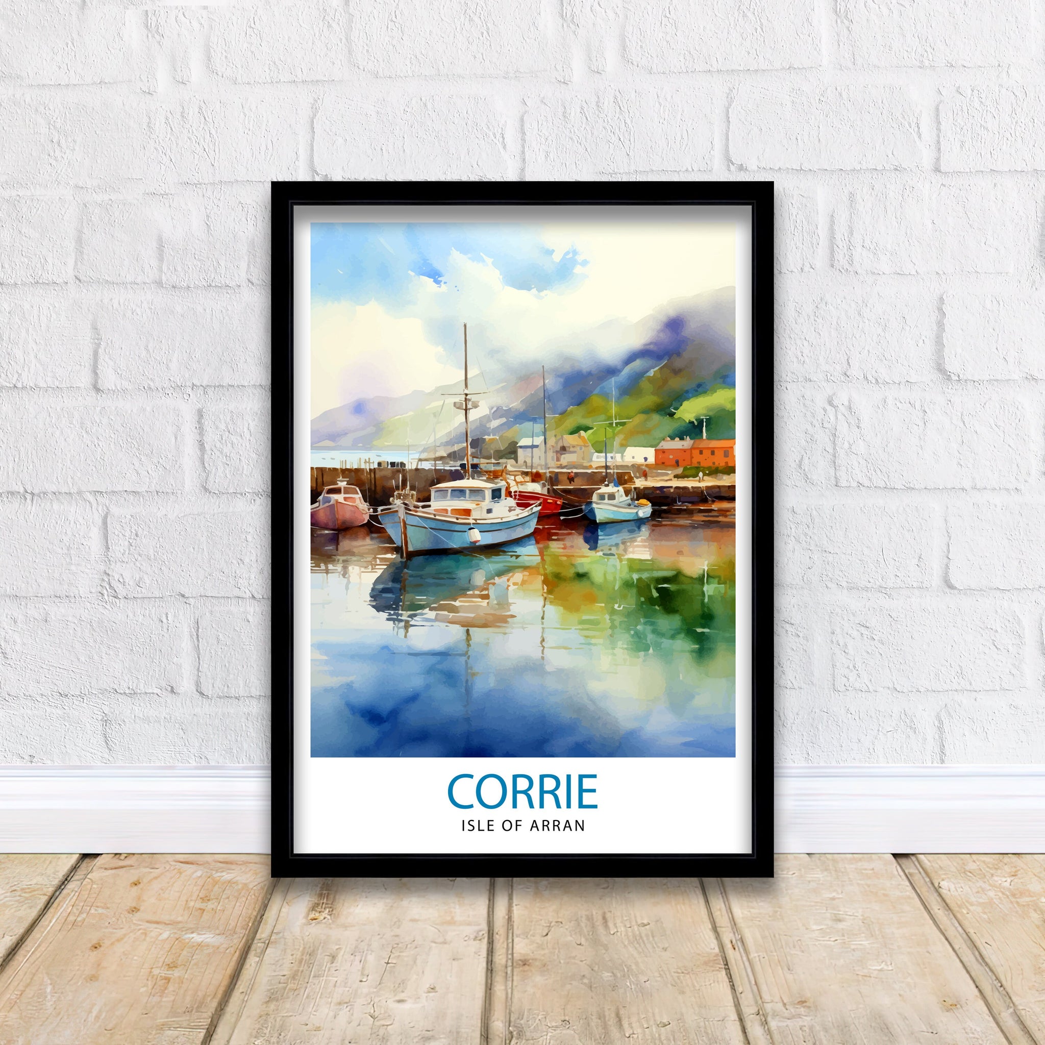 Corrie Isle of Arran Print Scottish Landscape Poster Arran Coastal Artwork Scotland Nature Wall Decor Island Seascape Gift