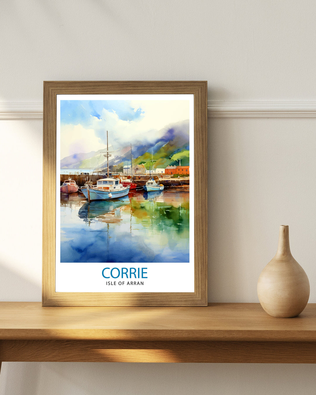 Corrie Isle of Arran Print Scottish Landscape Poster Arran Coastal Artwork Scotland Nature Wall Decor Island Seascape Gift