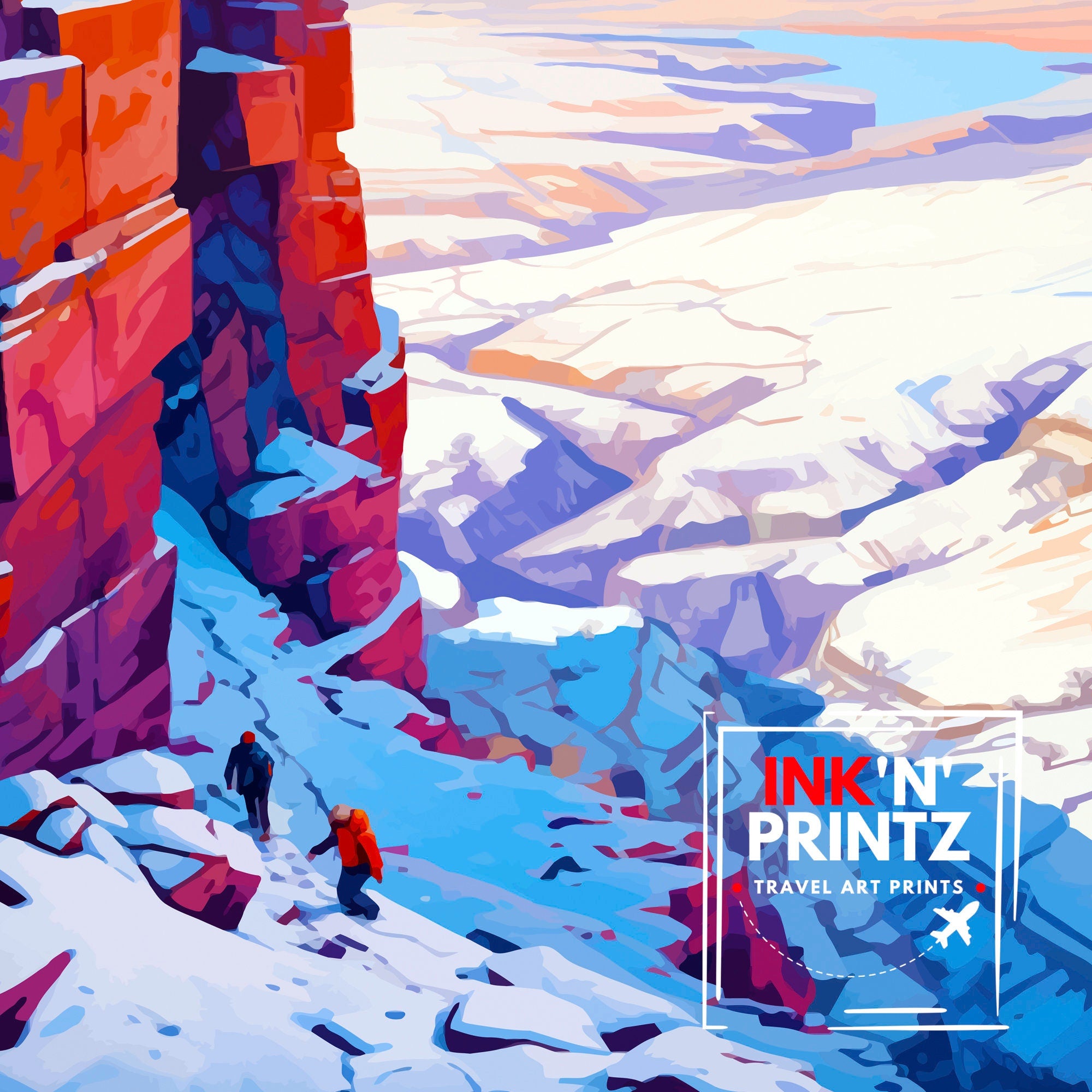 Stanage Edge Print Peak District Art Climbing Wall Decor England Landscape Poster Hiking Travel Gift British Nature Wall Art