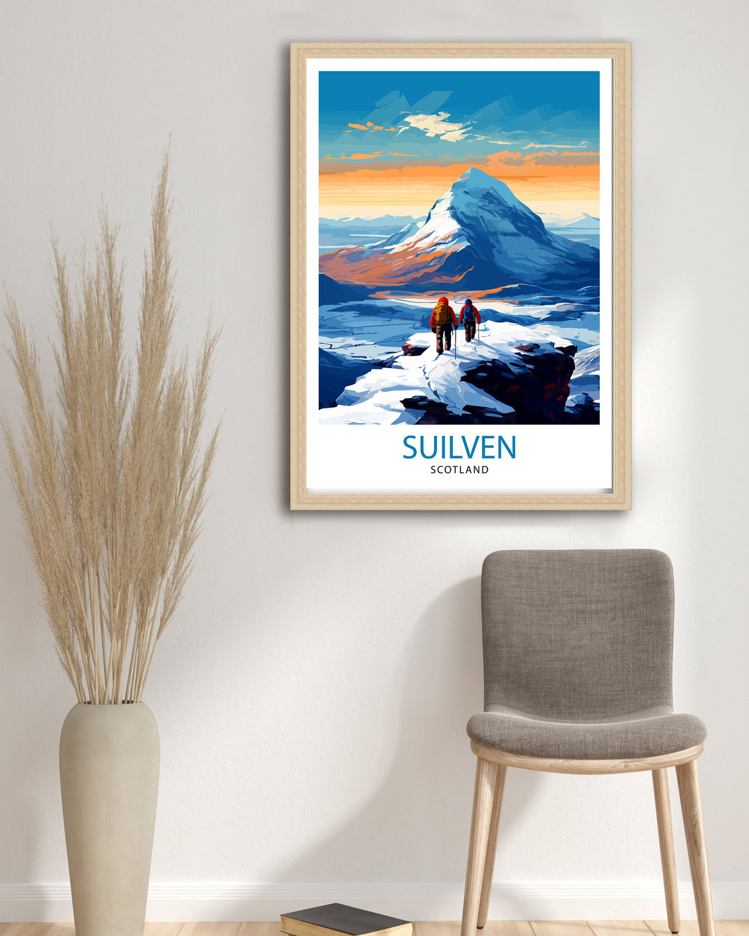 Suilven Mountain Poster Scotland Highland Landscape Scottish Wilds Wall Art Nature Lover Gift Suilven Hiking Poster Scotland Travel Decor