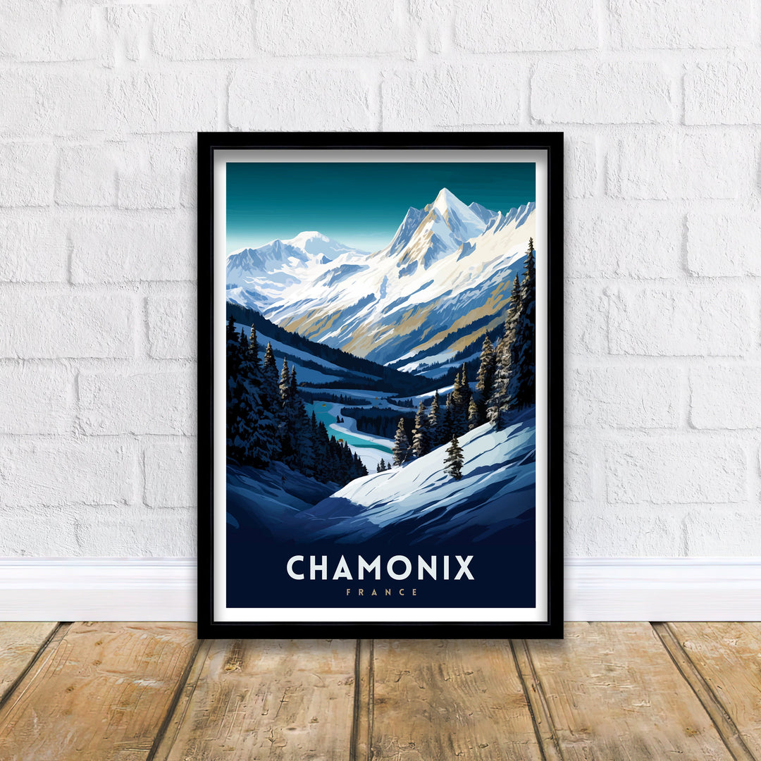 Chamonix France Poster Chamonix Decor Chamonix Poster Chamonix Art Chamonix Wall Art Gift for Alpine Lovers Chamonix Home Decor