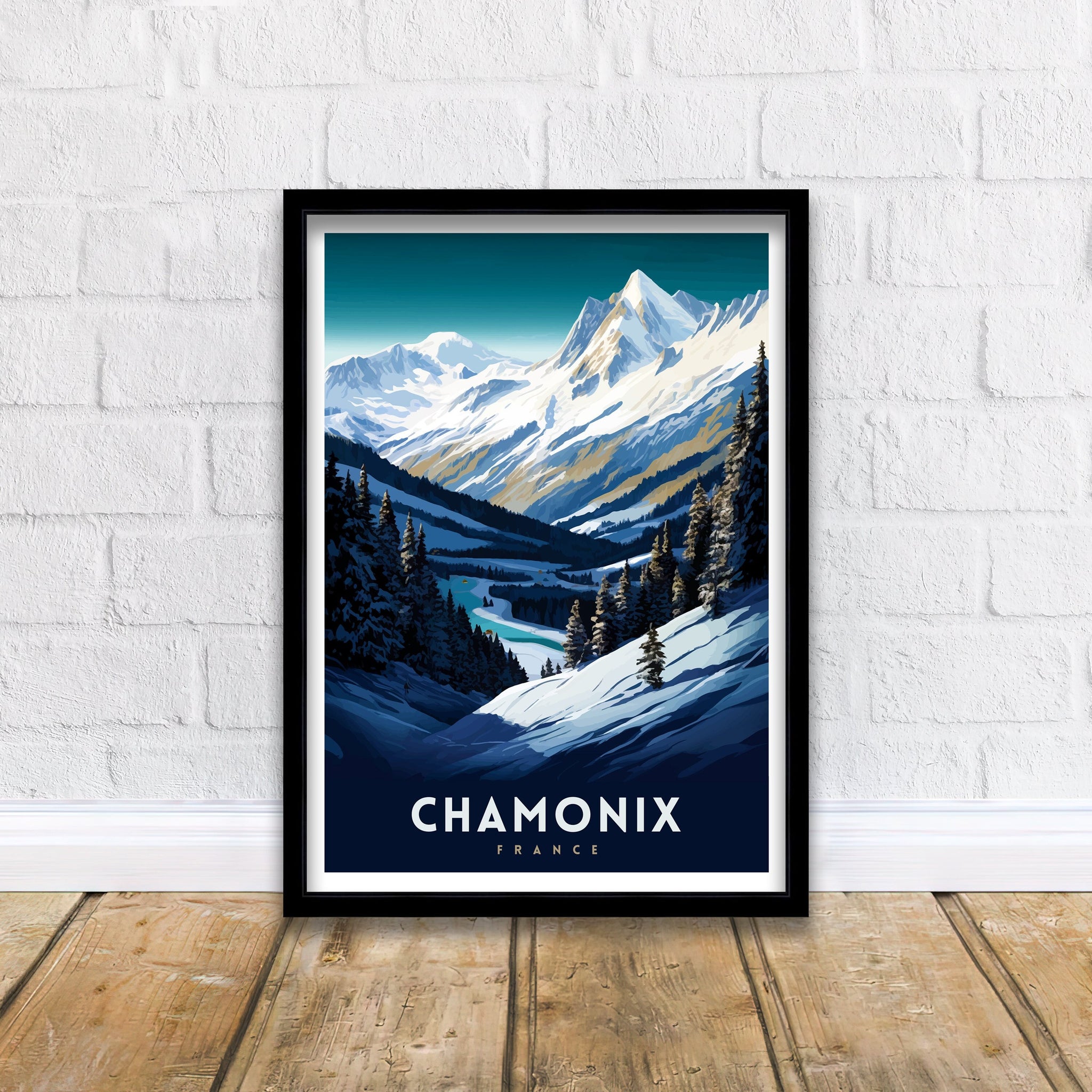 Chamonix France Print Chamonix Decor Chamonix Poster Chamonix Art Chamonix Wall Art Gift for Alpine Lovers Chamonix Home Decor