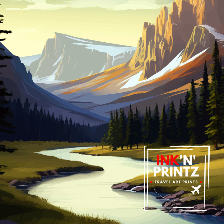 Banff National Park Travel Poster Banff