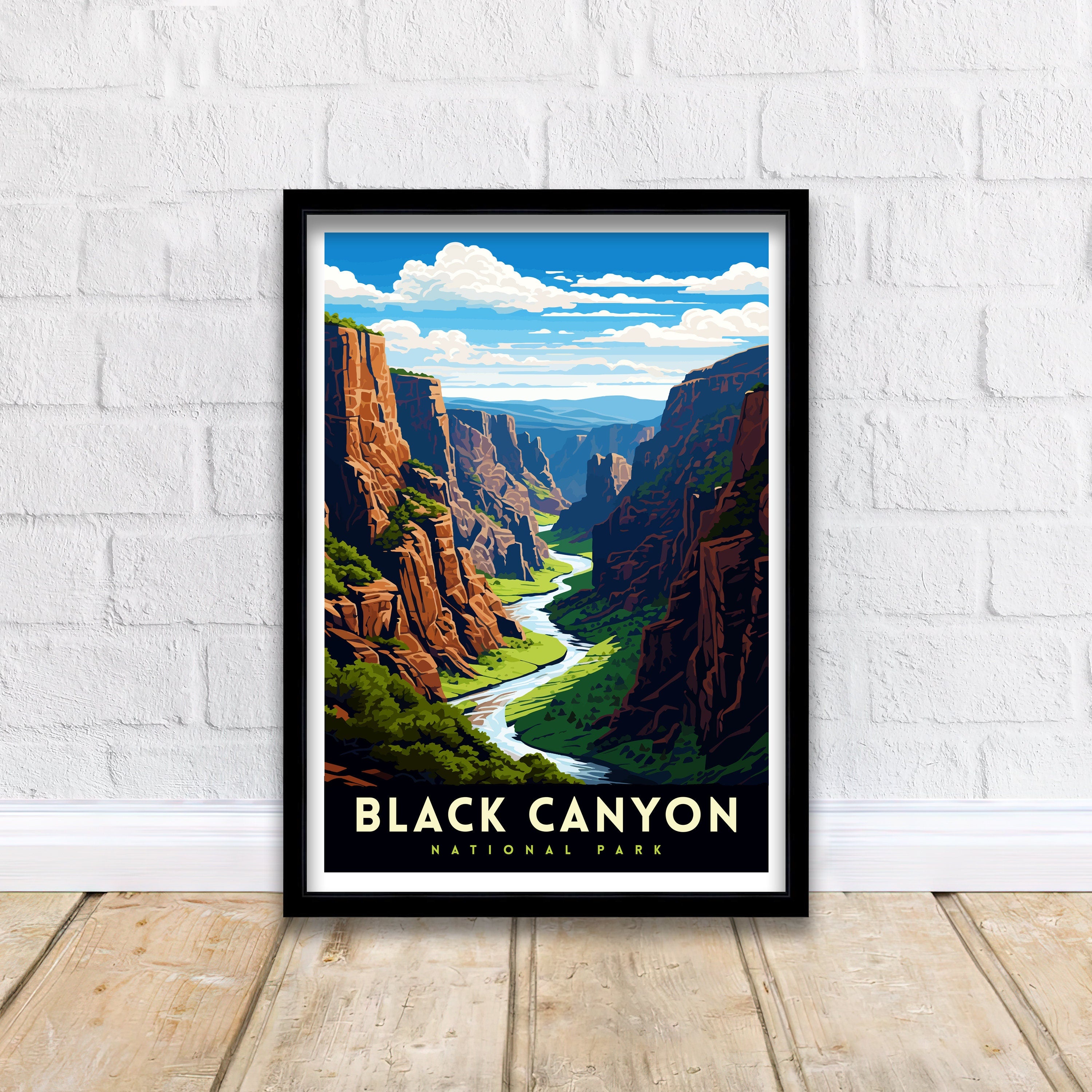 Black Canyon National Park Colorado Travel Print Colorado Wall Decor Black Canyon Poster National Park Travel Prints Colorado Art Print