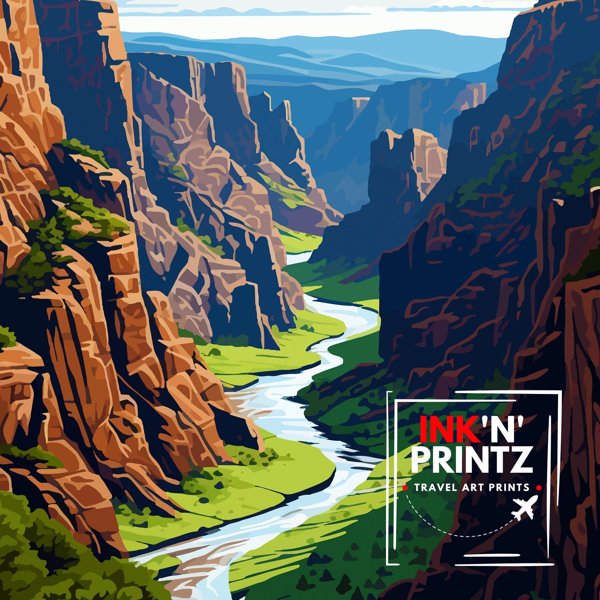 Black Canyon National Park Colorado Travel Print Colorado Wall Decor Black Canyon Poster National Park Travel Prints Colorado Art Print