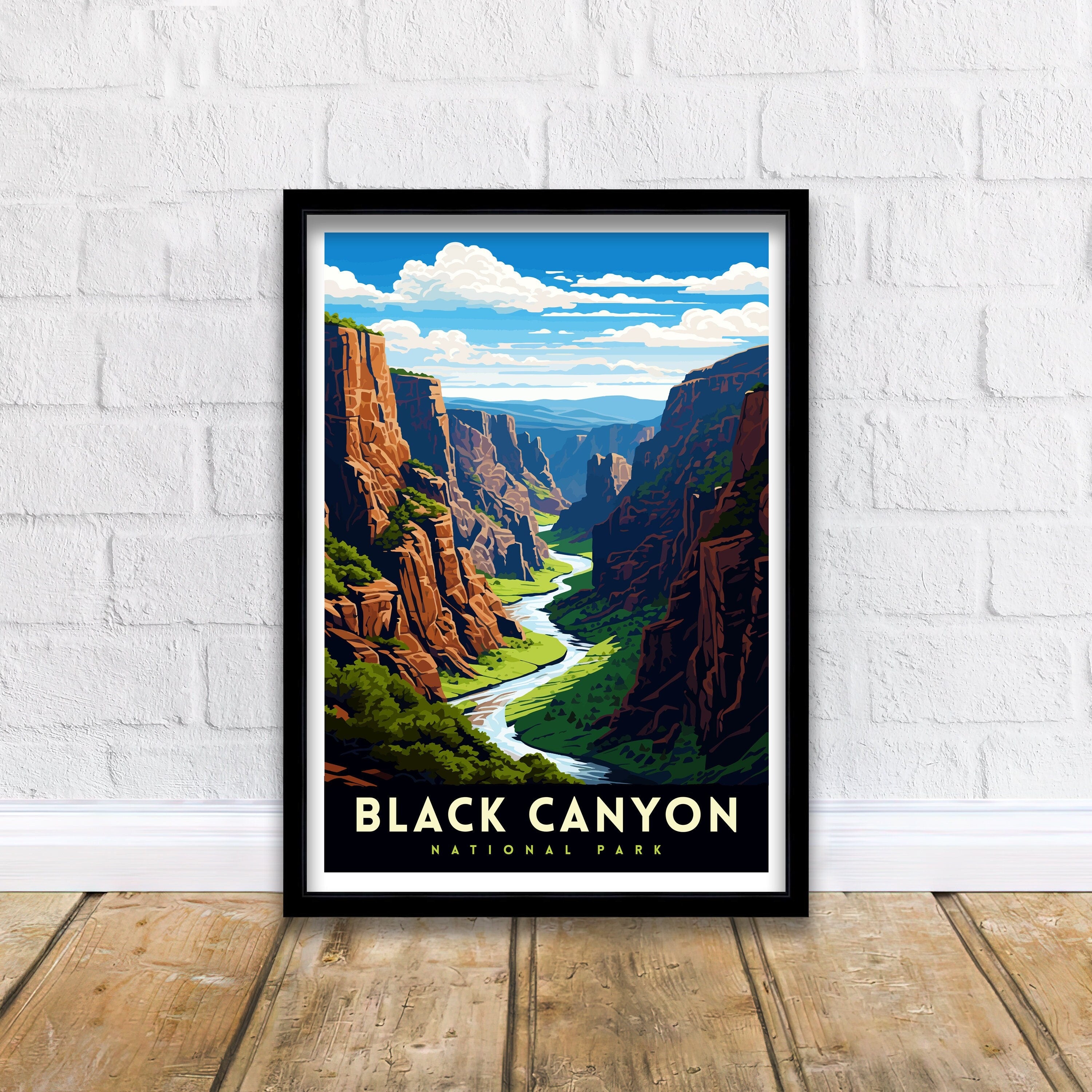 Black Canyon National Park Colorado Travel Print Colorado Wall Decor Black Canyon Poster National Park Travel Prints Colorado Art Print