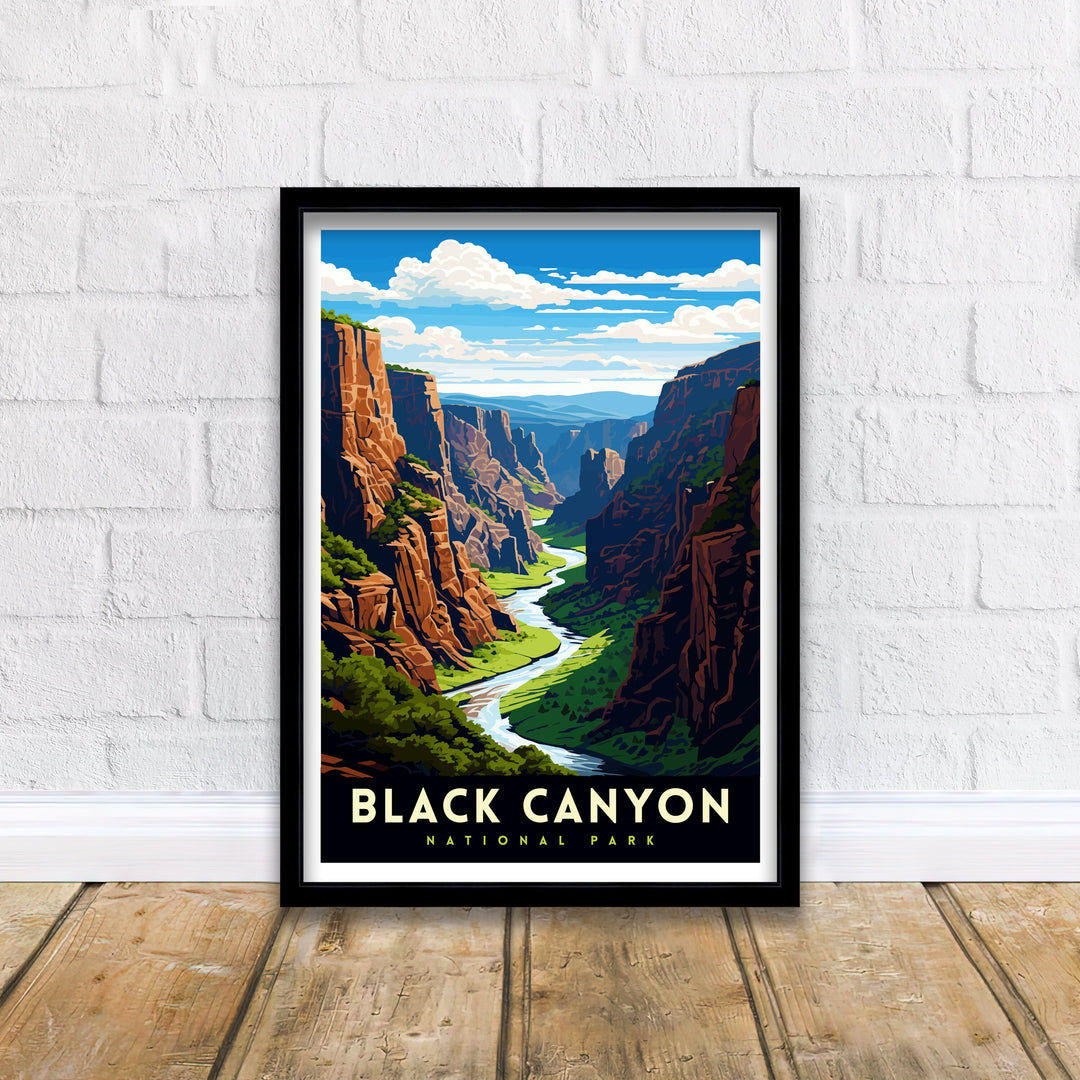 Black Canyon National Park Colorado Travel Poster Colorado