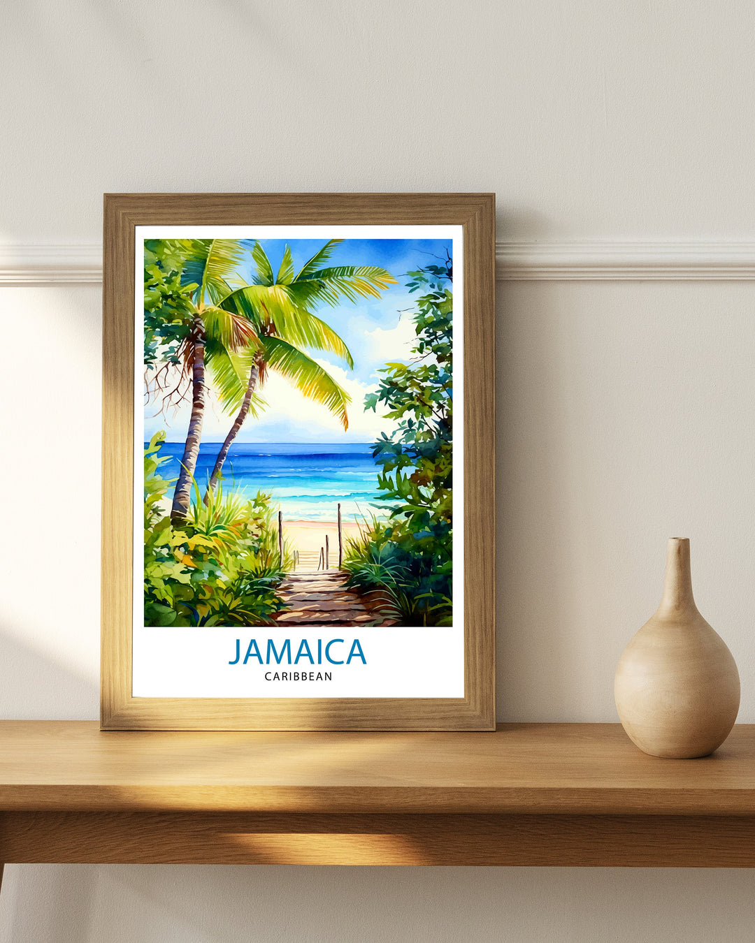 Jamaica Travel Poster , Jamaica Wall Art Jamaica Poster, Jamaica Home Decor Jamaica Illustration, Travel Poster Jamaica Gift, Jamaica Wall