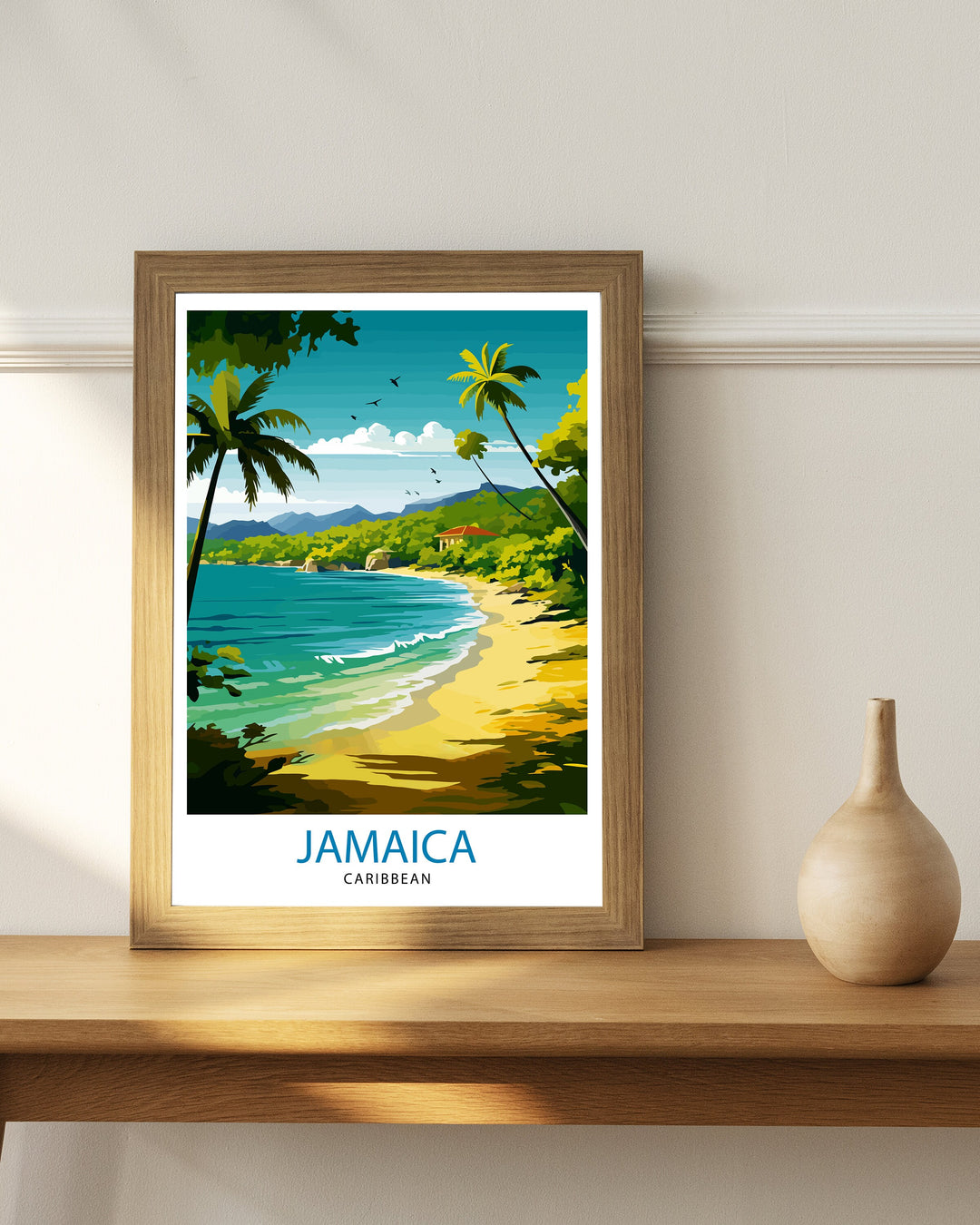 Jamaica Travel Poster , Jamaica Wall Art Jamaica Poster, Jamaica Home Decor Jamaica Illustration, Travel Poster Jamaica Gift, Jamaica Wall