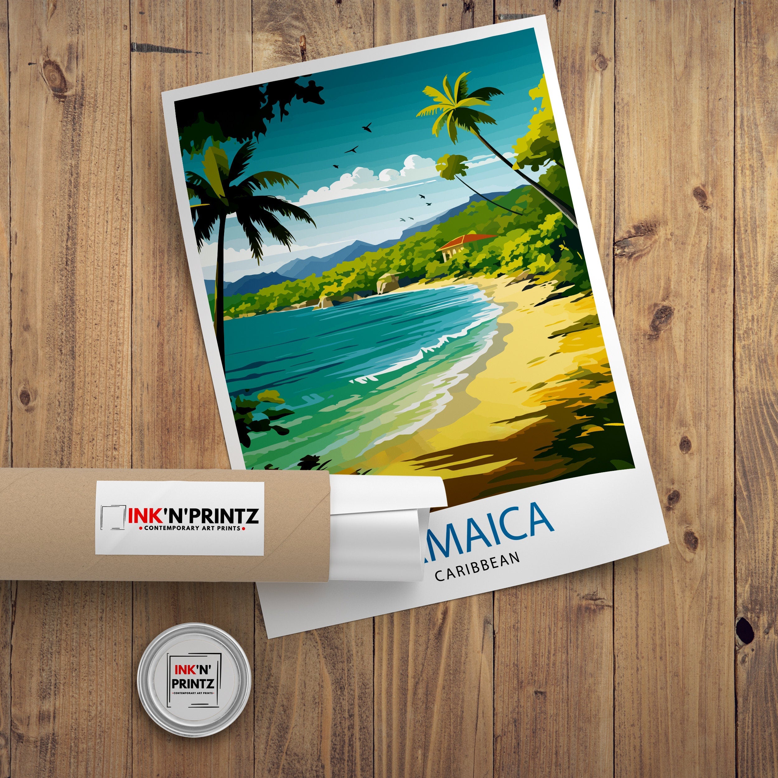 Jamaica Travel Print , Jamaica Wall Art Jamaica Poster, Jamaica Home Decor Jamaica Illustration, Travel Poster Jamaica Gift, Jamaica Wall