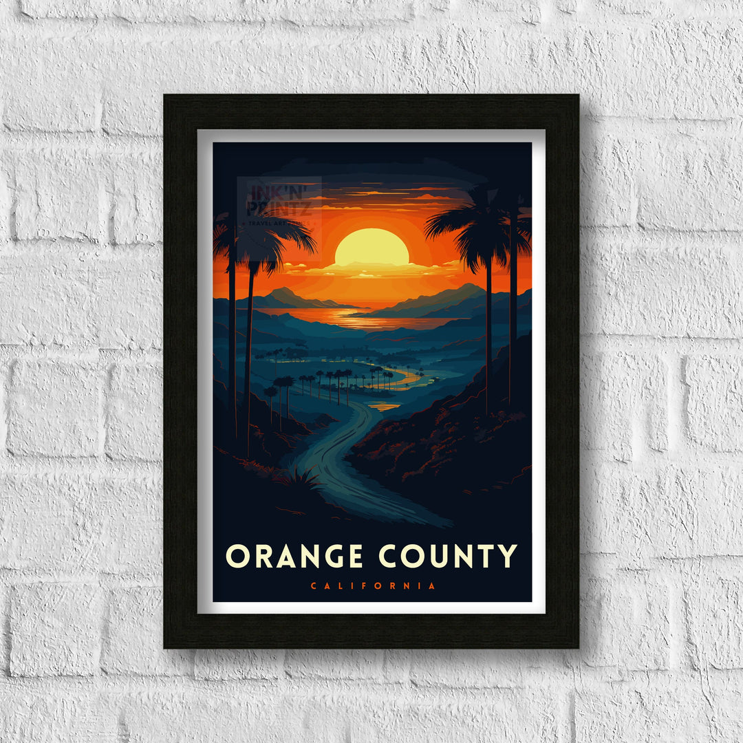 Orange County California Travel Poster OC