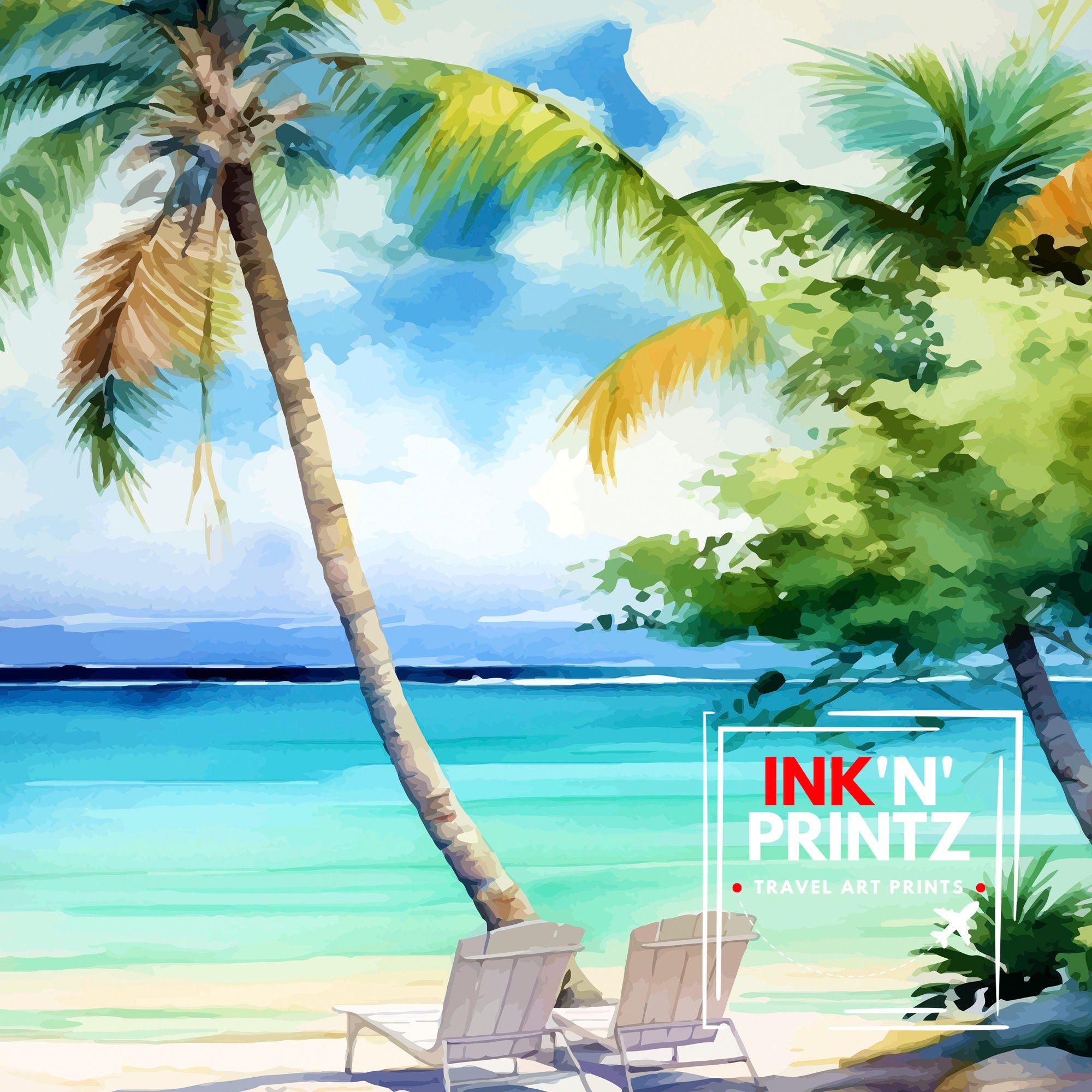 St Lucia Travel Print | Caribbean | St Lucia Print | St Lucia Art | St Lucia Poster | Saint Lucia Print | St Lucia Wall Art | Saint Lucia