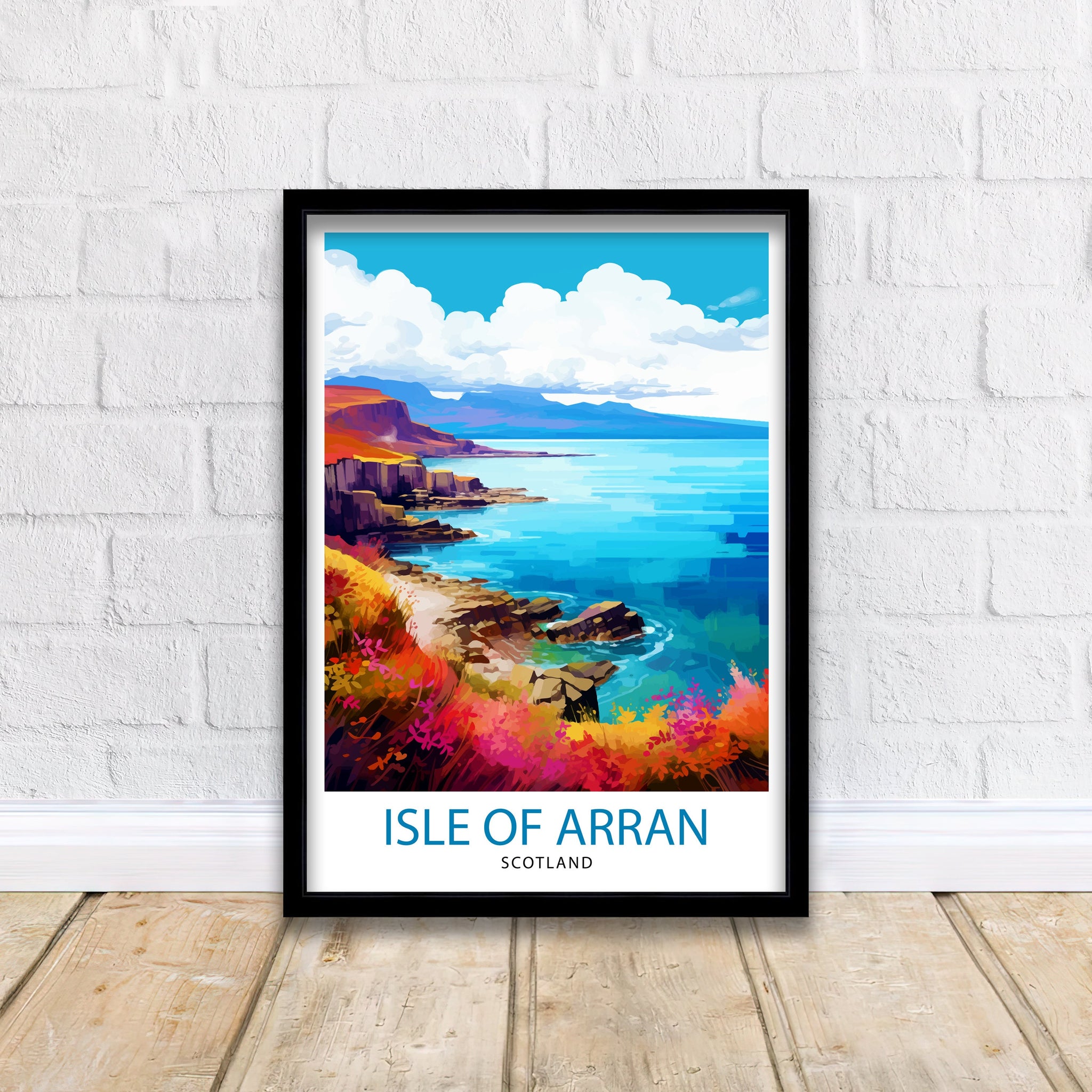 Isle of Arran Scotland Travel Print Arran Wall Decor Arran Home Living Decor Arran Scotland Illustration Travel Poster Gift for Arran