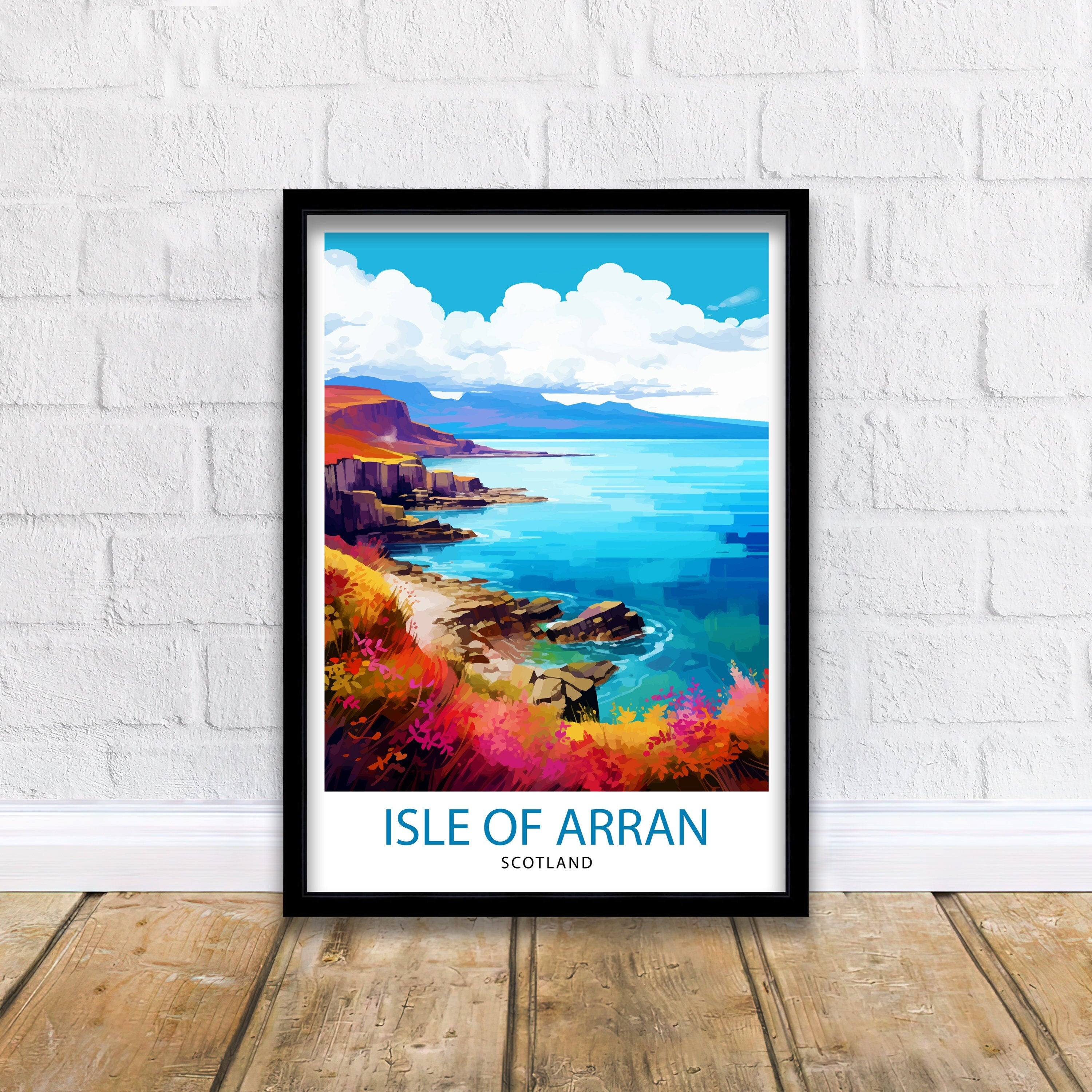 Isle of Arran Scotland Travel Print Arran Wall Decor Arran Home Living Decor Arran Scotland Illustration Travel Poster Gift for Arran