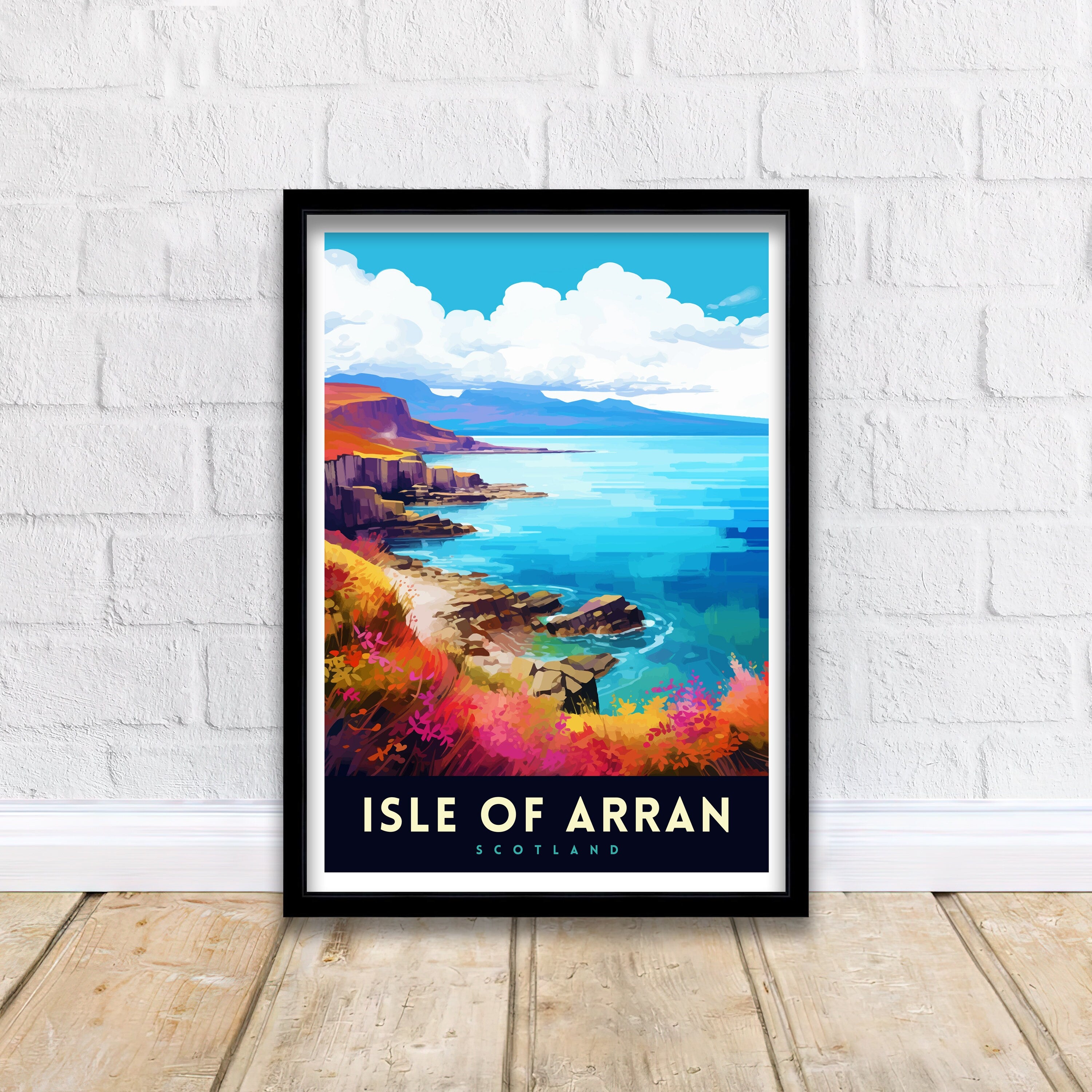 Isle of Arran Scotland Travel Print Arran Wall Decor Arran Home Living Decor Arran Scotland Illustration Travel Poster Gift for Arran