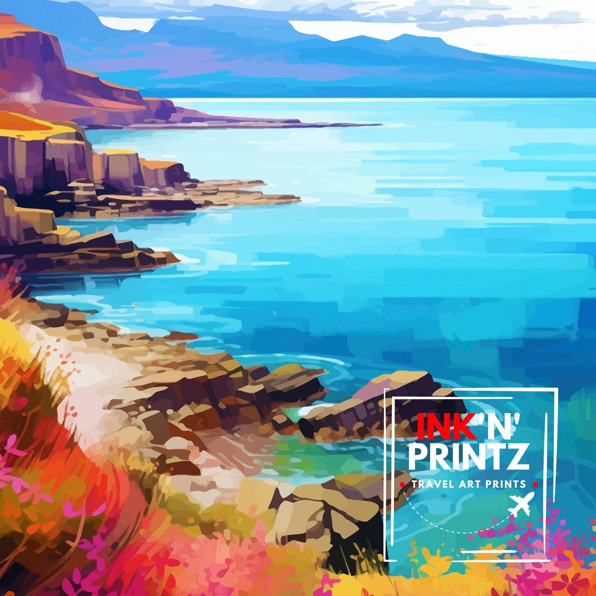 Isle of Arran Scotland Travel Print Arran Wall Decor Arran Home Living Decor Arran Scotland Illustration Travel Poster Gift for Arran