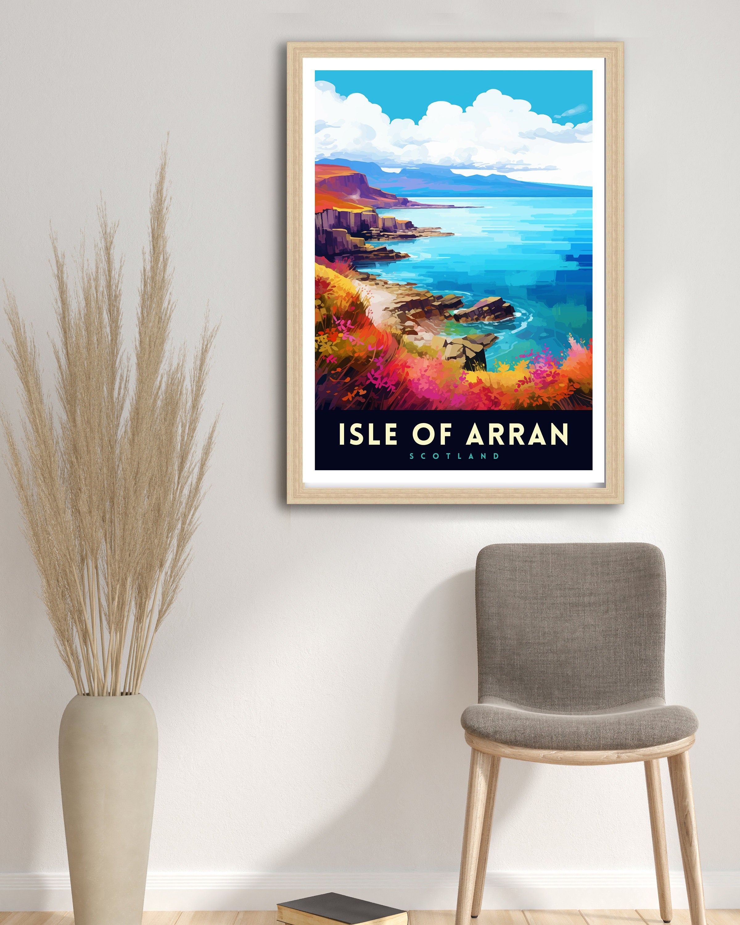Isle of Arran Scotland Travel Print Arran Wall Decor Arran Home Living Decor Arran Scotland Illustration Travel Poster Gift for Arran