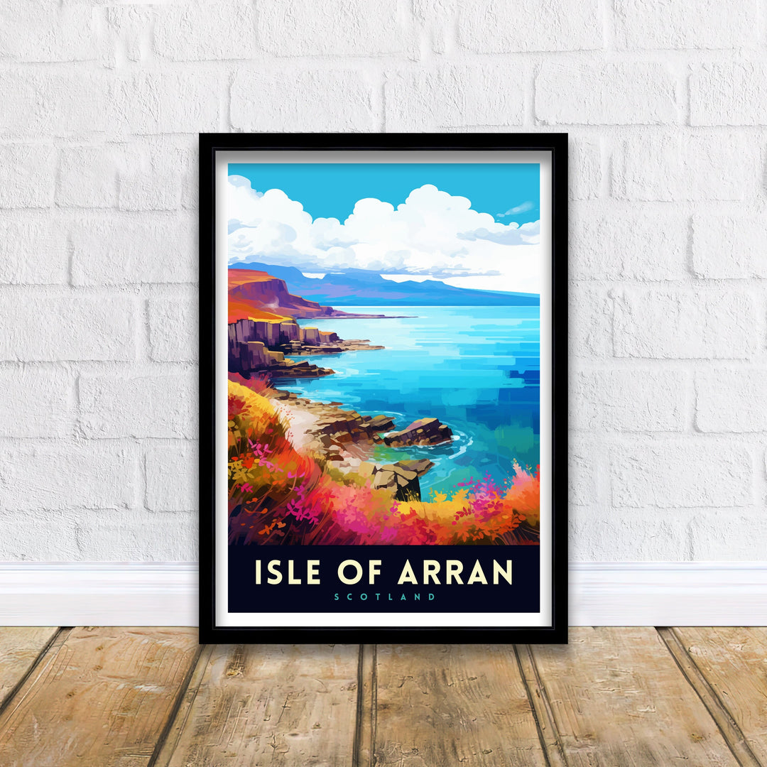 Isle of Arran Scotland Travel Poster Arran