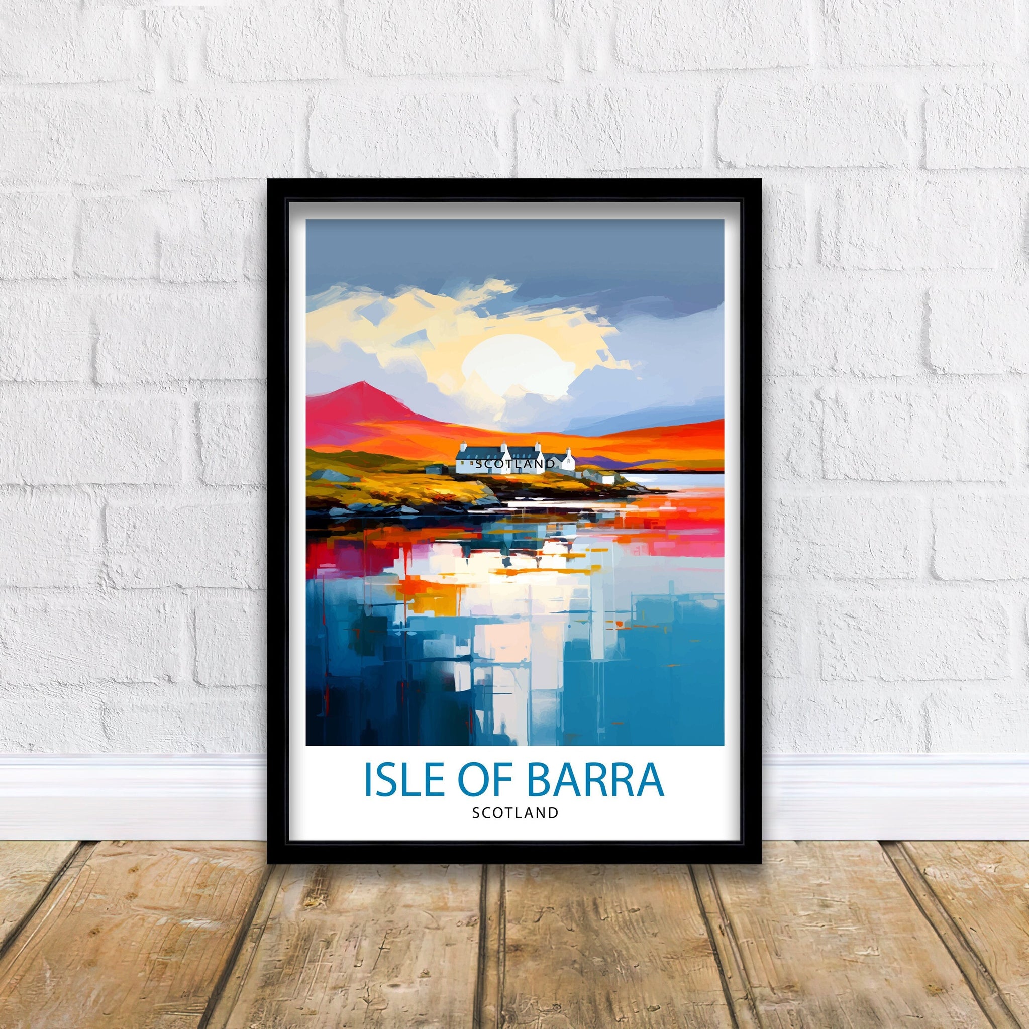 Isle of Barra Travel Print Barra Wall Decor Barra Home Living Decor Barra Illustration Travel Poster Gift For Barra Barra Home Decor