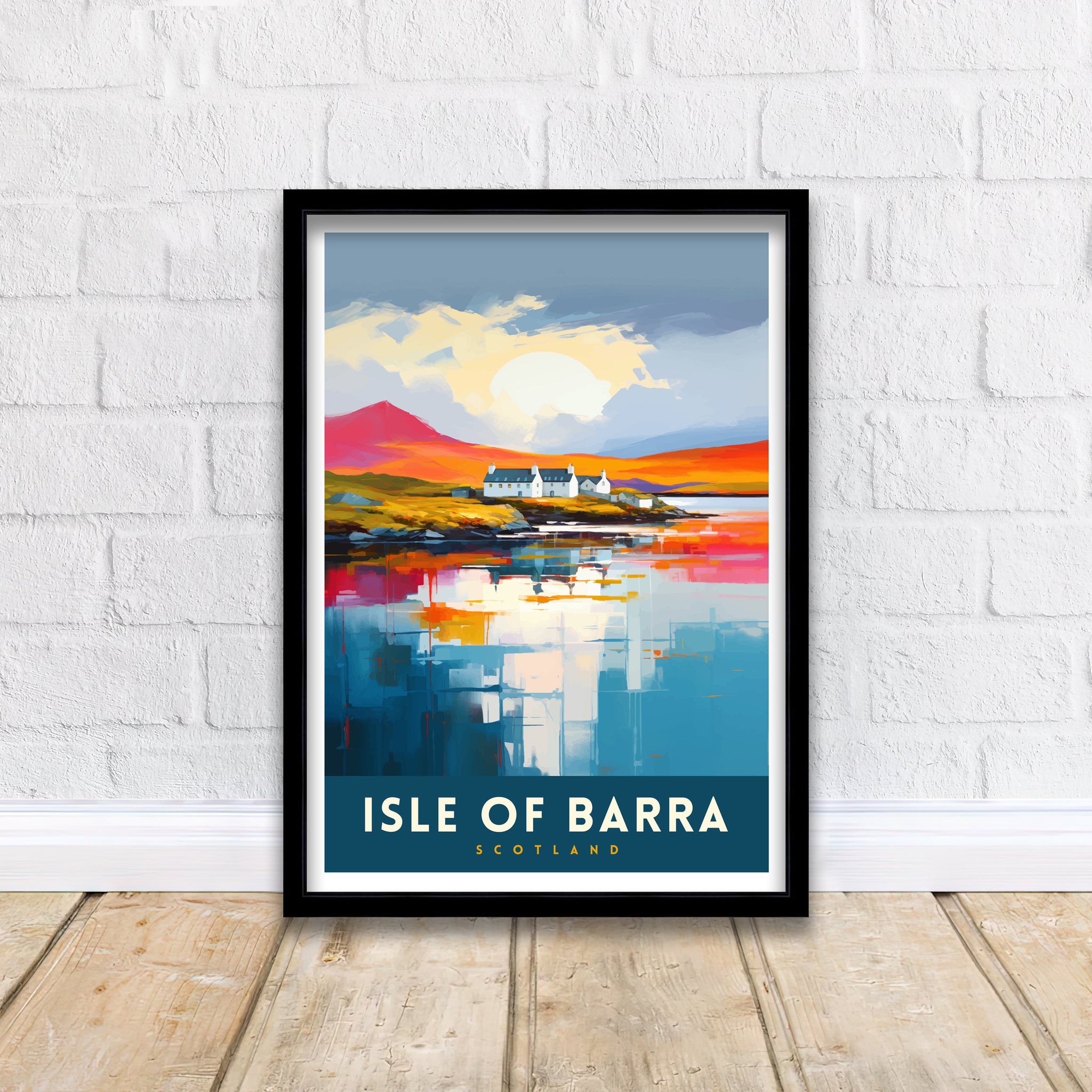 Isle of Barra Travel Print Barra Wall Decor Barra Home Living Decor Barra Illustration Travel Poster Gift For Barra Barra Home Decor