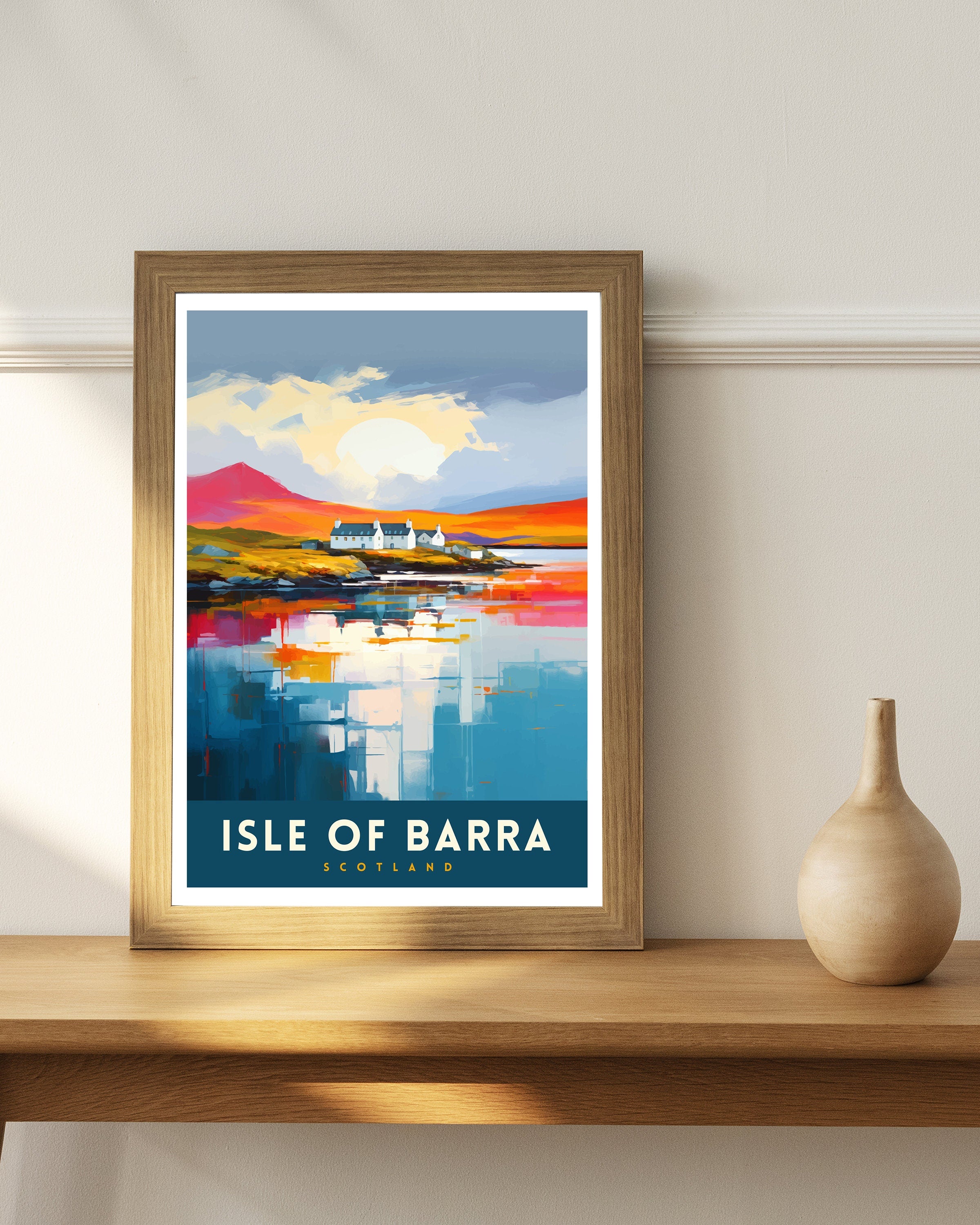 Isle of Barra Travel Print Barra Wall Decor Barra Home Living Decor Barra Illustration Travel Poster Gift For Barra Barra Home Decor