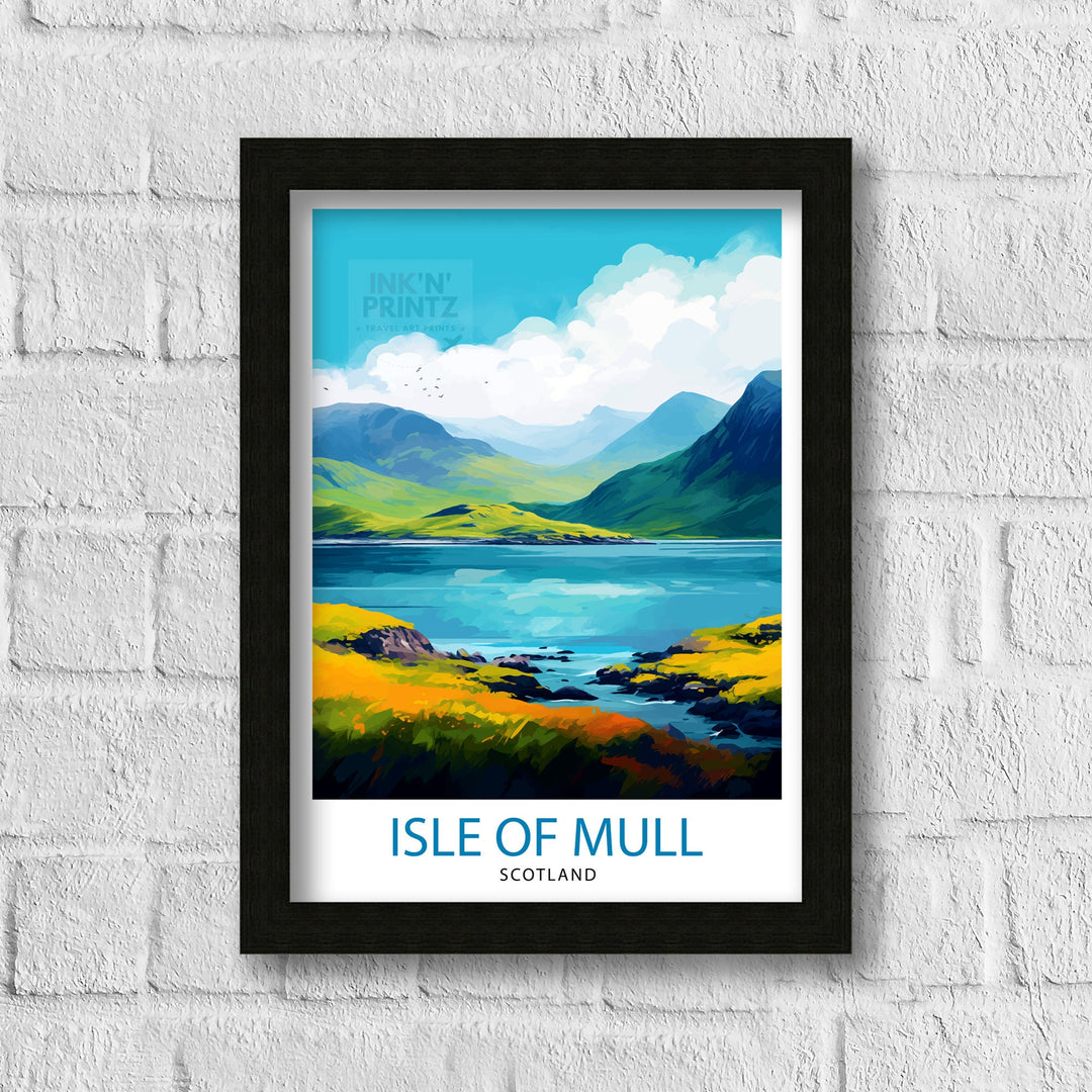 Isle of Mull Scotland Travel Poster Mull